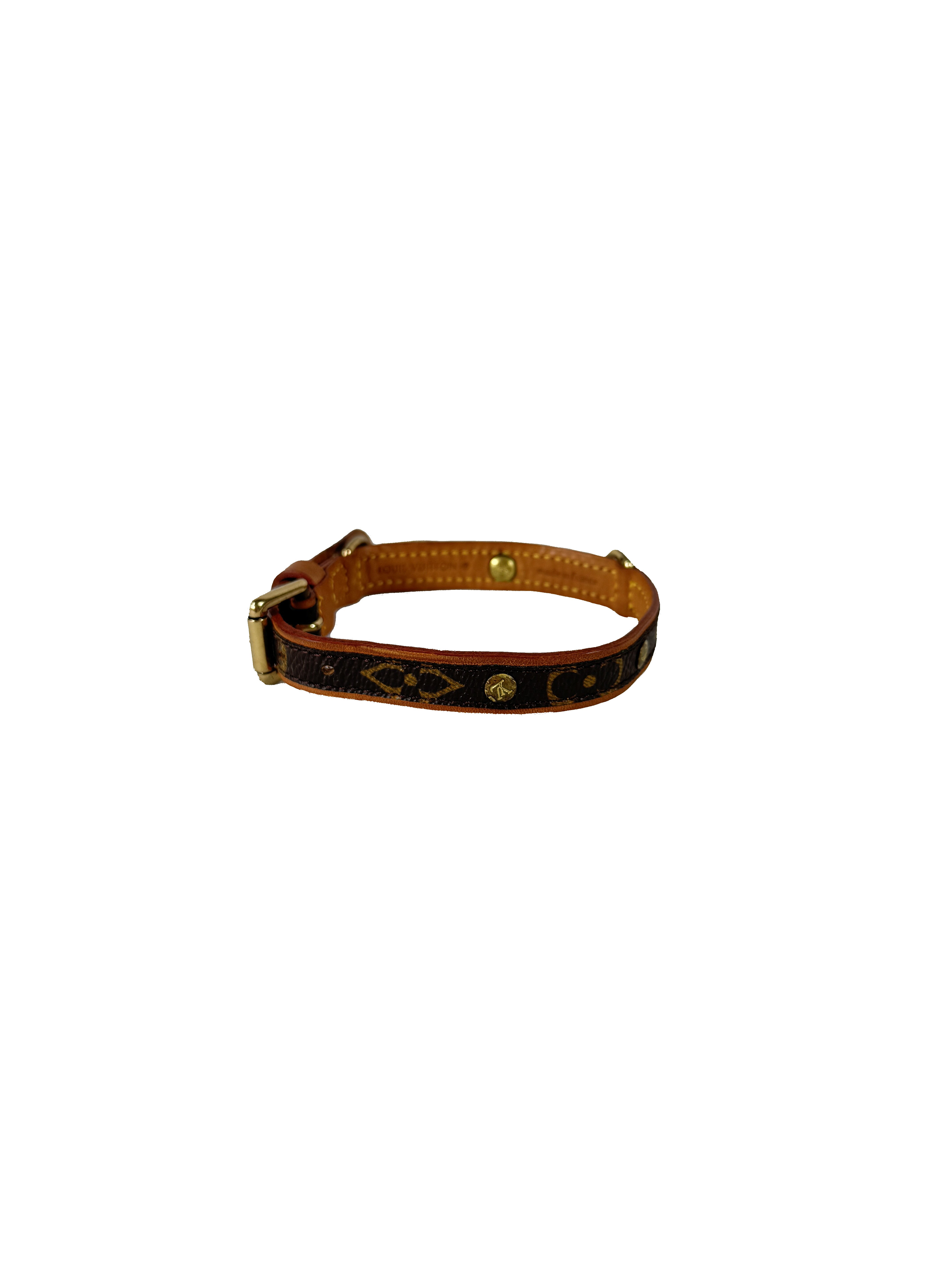 Louis Vuitton monogram dog collar SL0031