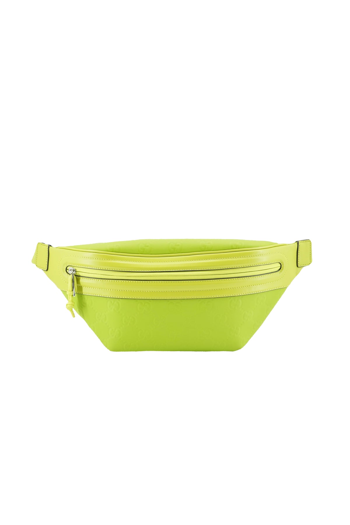 Gucci lime green rubber leather belt bag 486628