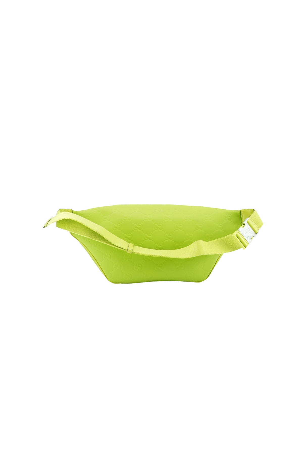 Gucci lime green rubber leather belt bag 486628