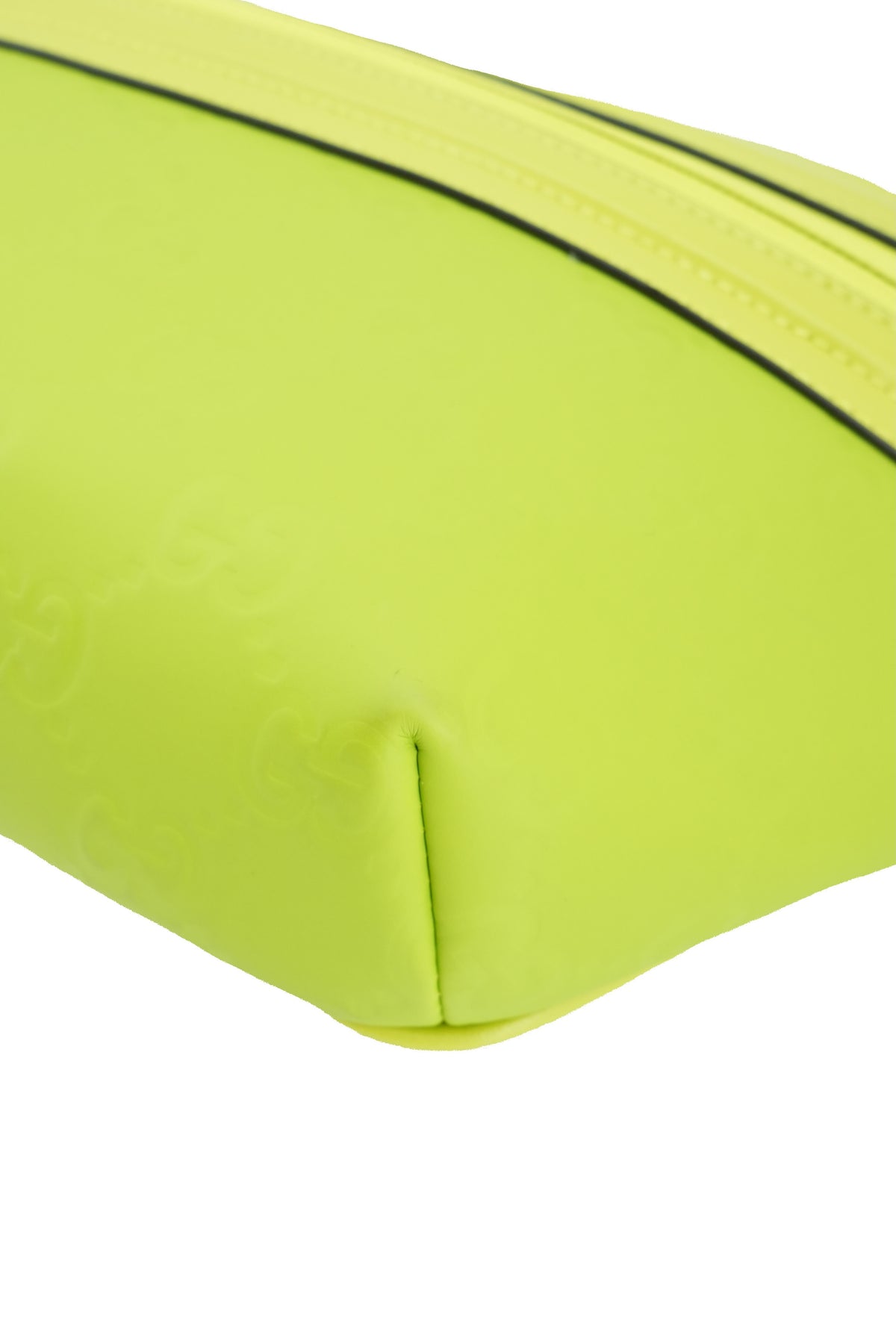 Gucci lime green rubber leather belt bag 486628