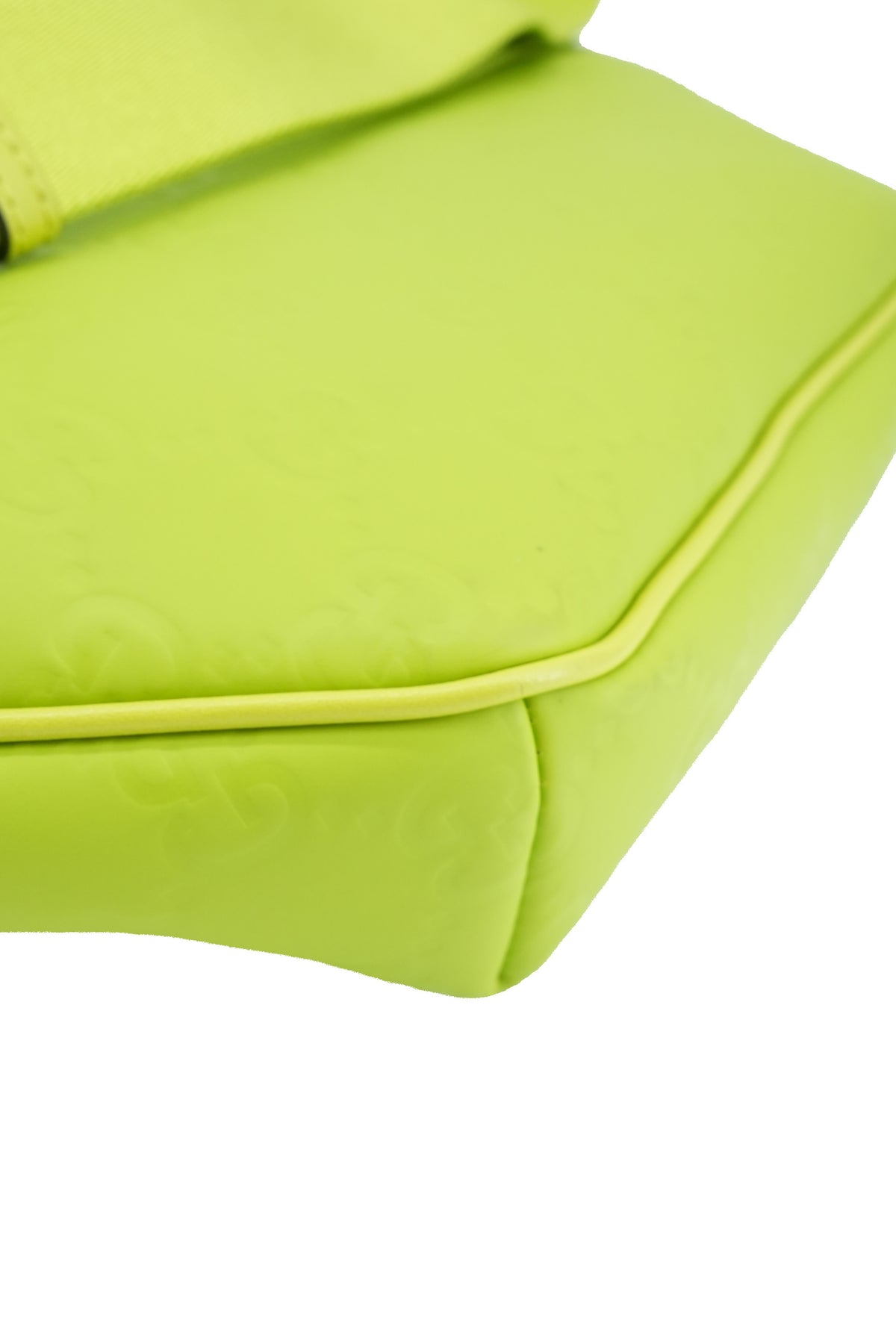 Gucci lime green rubber leather belt bag 486628