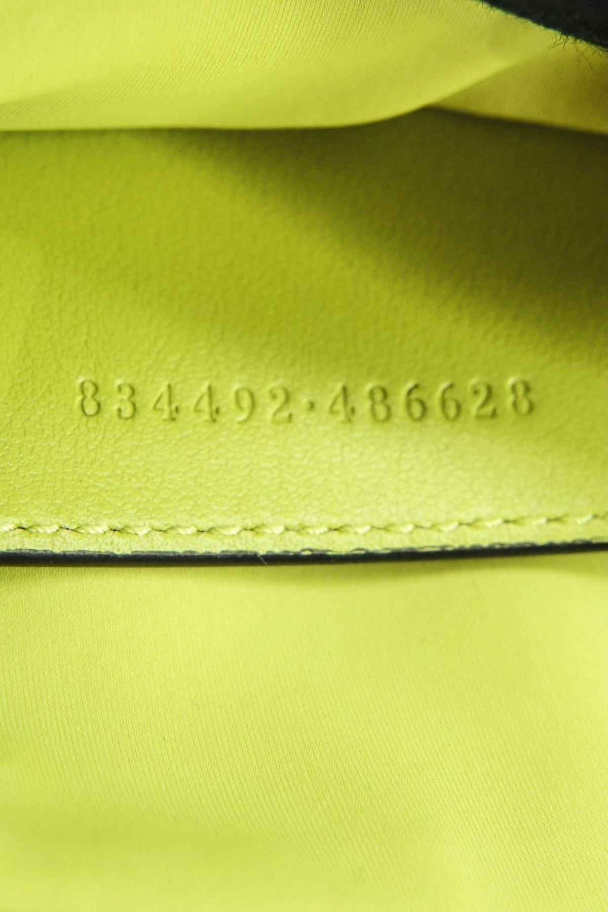 Gucci lime green rubber leather belt bag 486628