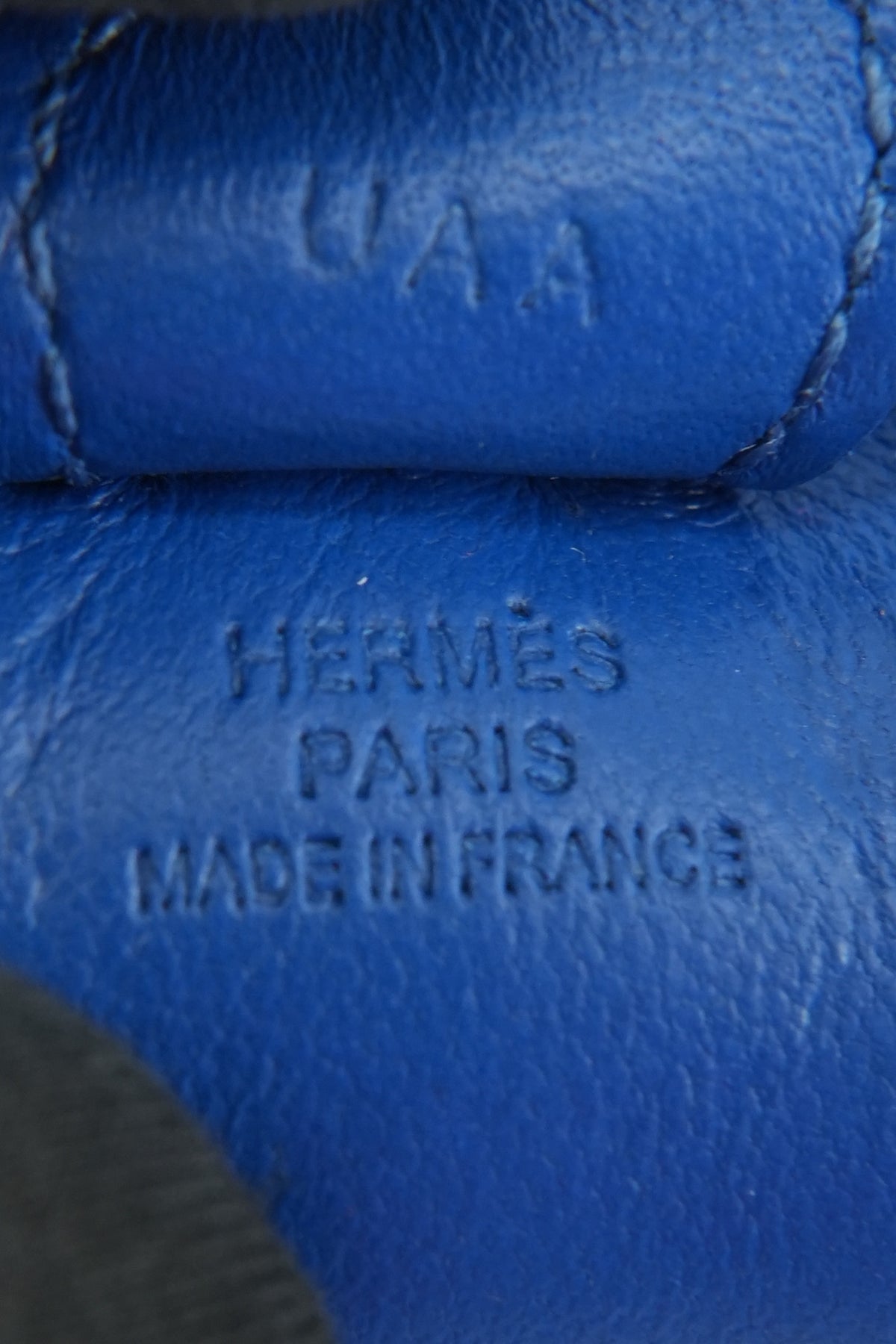 Hermès blue GriGri leather Rodeo PM
