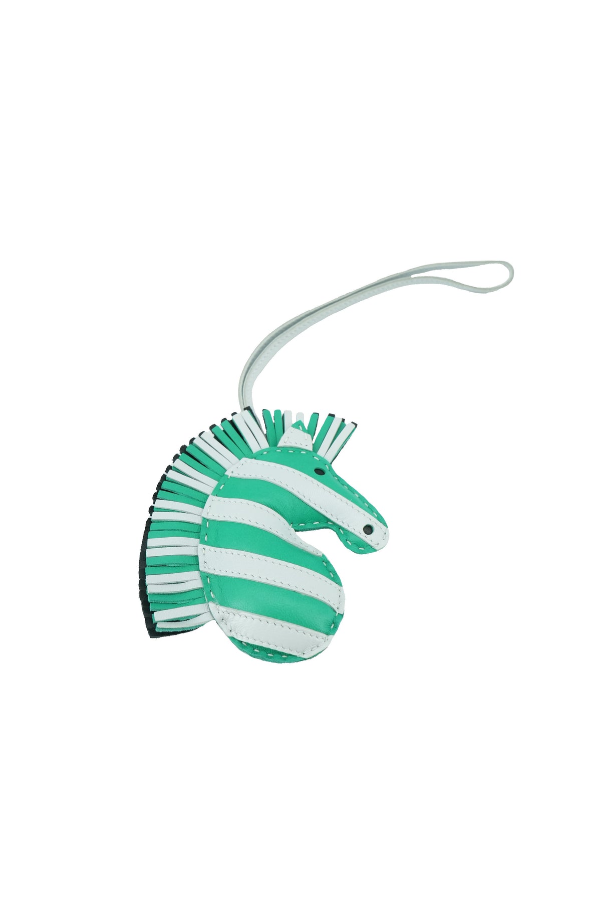 Hermès green, light blue GeeGee Savannah bag charm