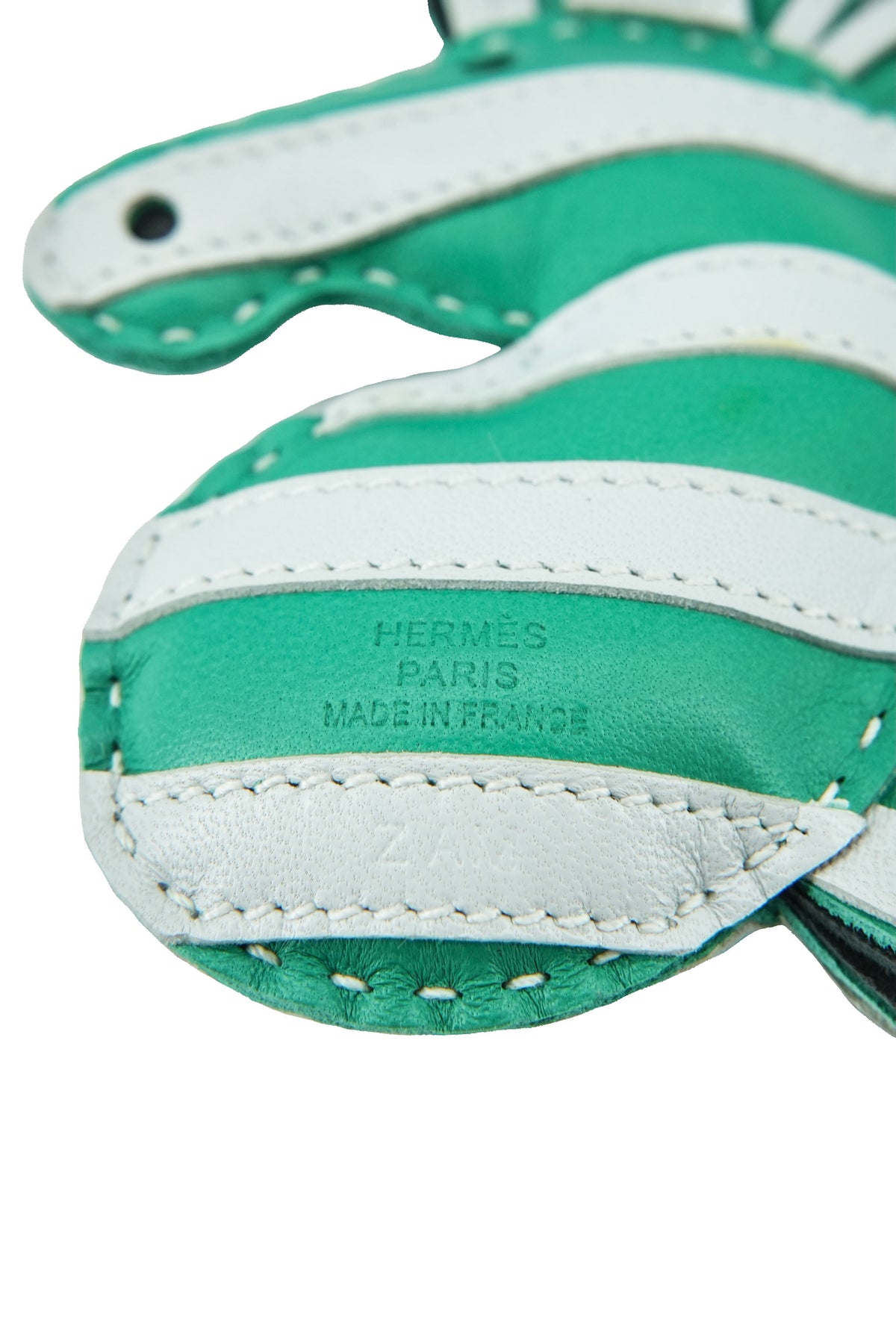 Hermès green, light blue GeeGee Savannah bag charm