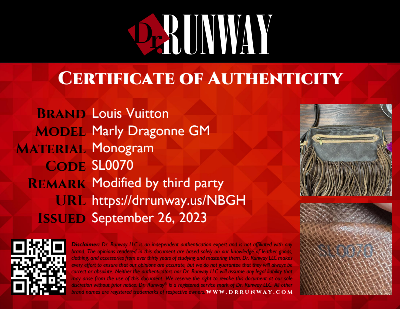 Louis Vuitton Marly Dragonne GM 2000 *customized*