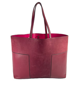 Tory Burch berry leather suede large tote