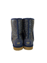 UGG navy brown leopard print short boots size 5