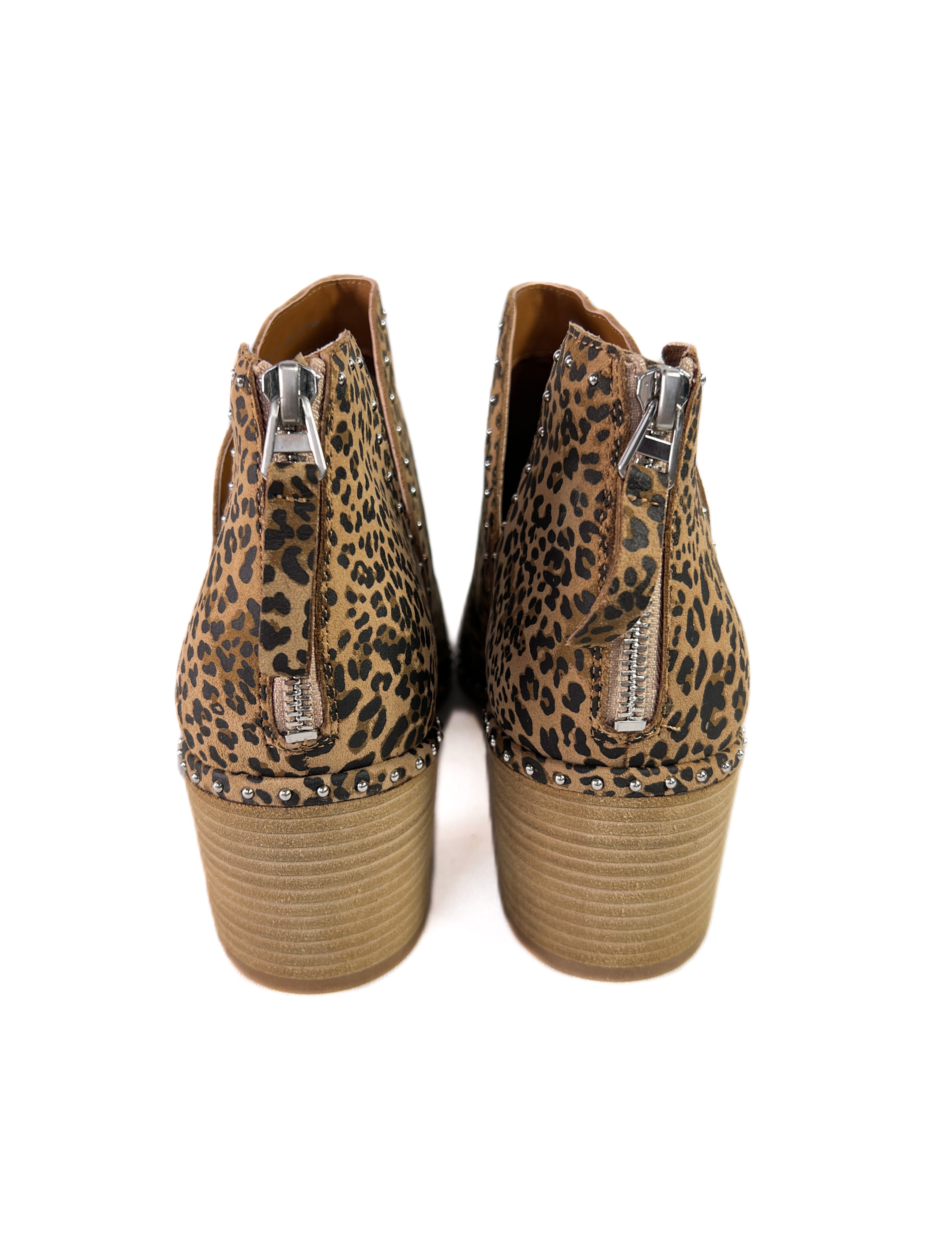 Dolce Vita leopard print leather cutout boots size 10 NEW