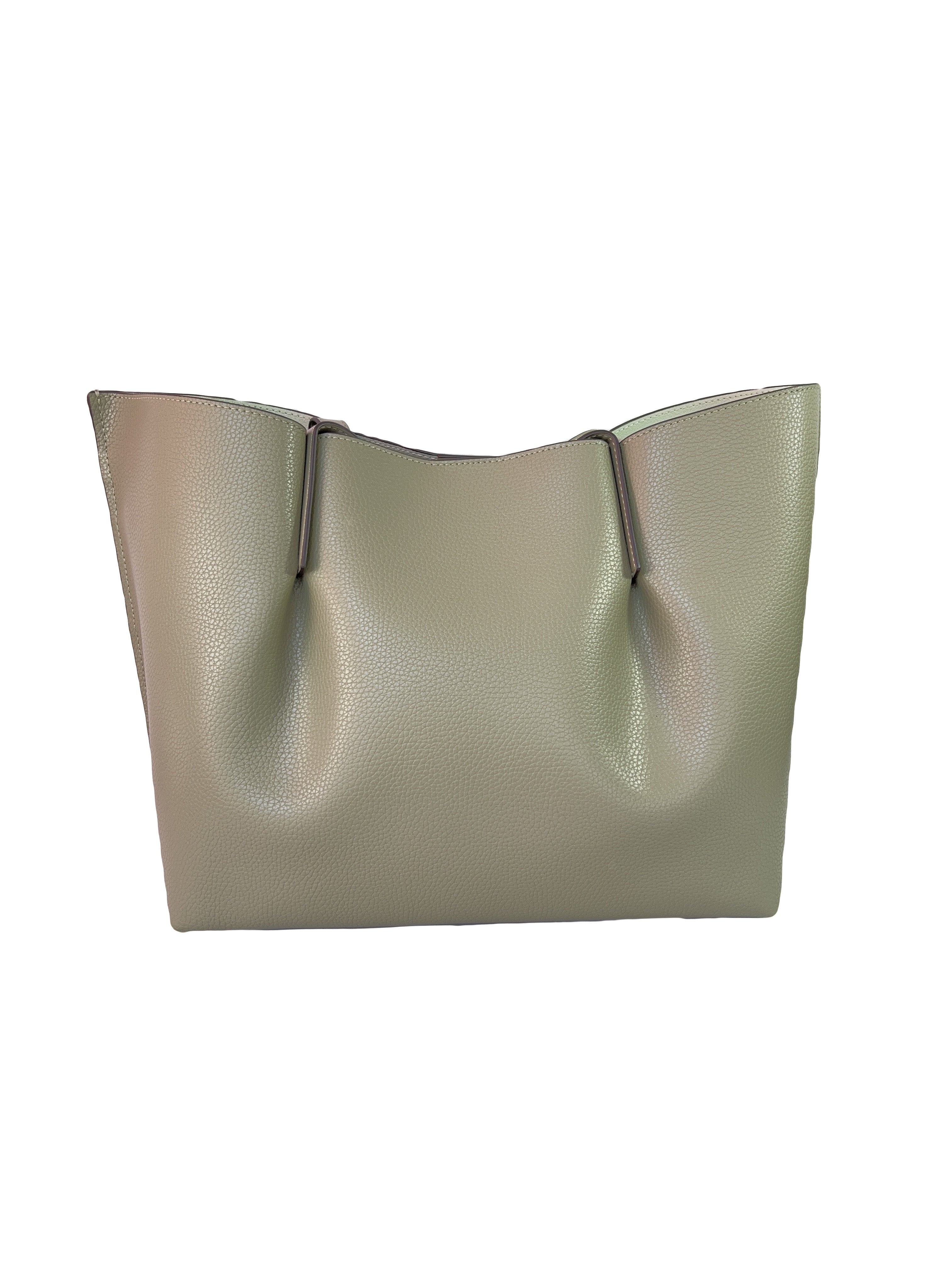 Michael Kors sage green leather shoulder bag