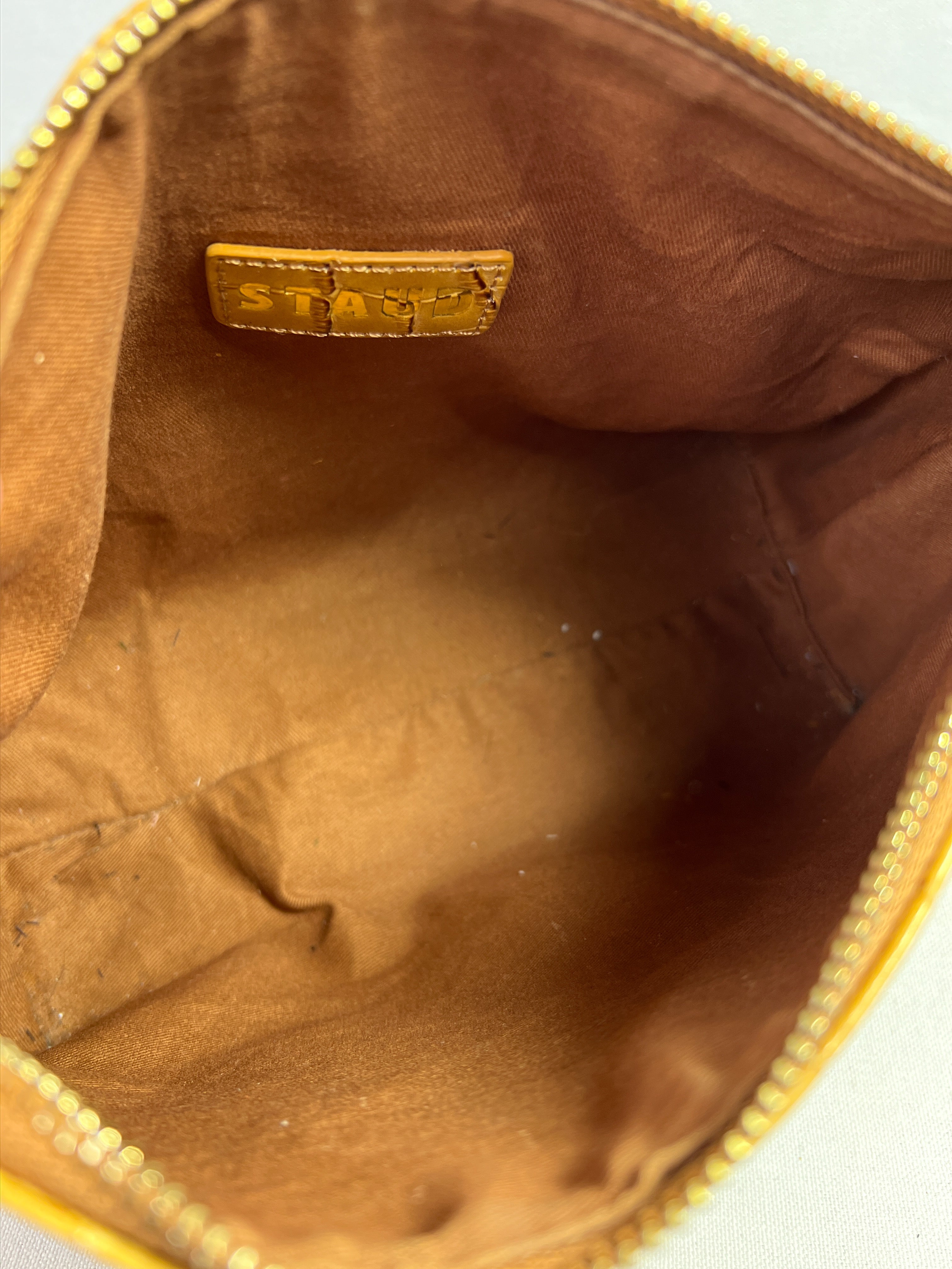 Staud clear croc Shirley tote retail $210