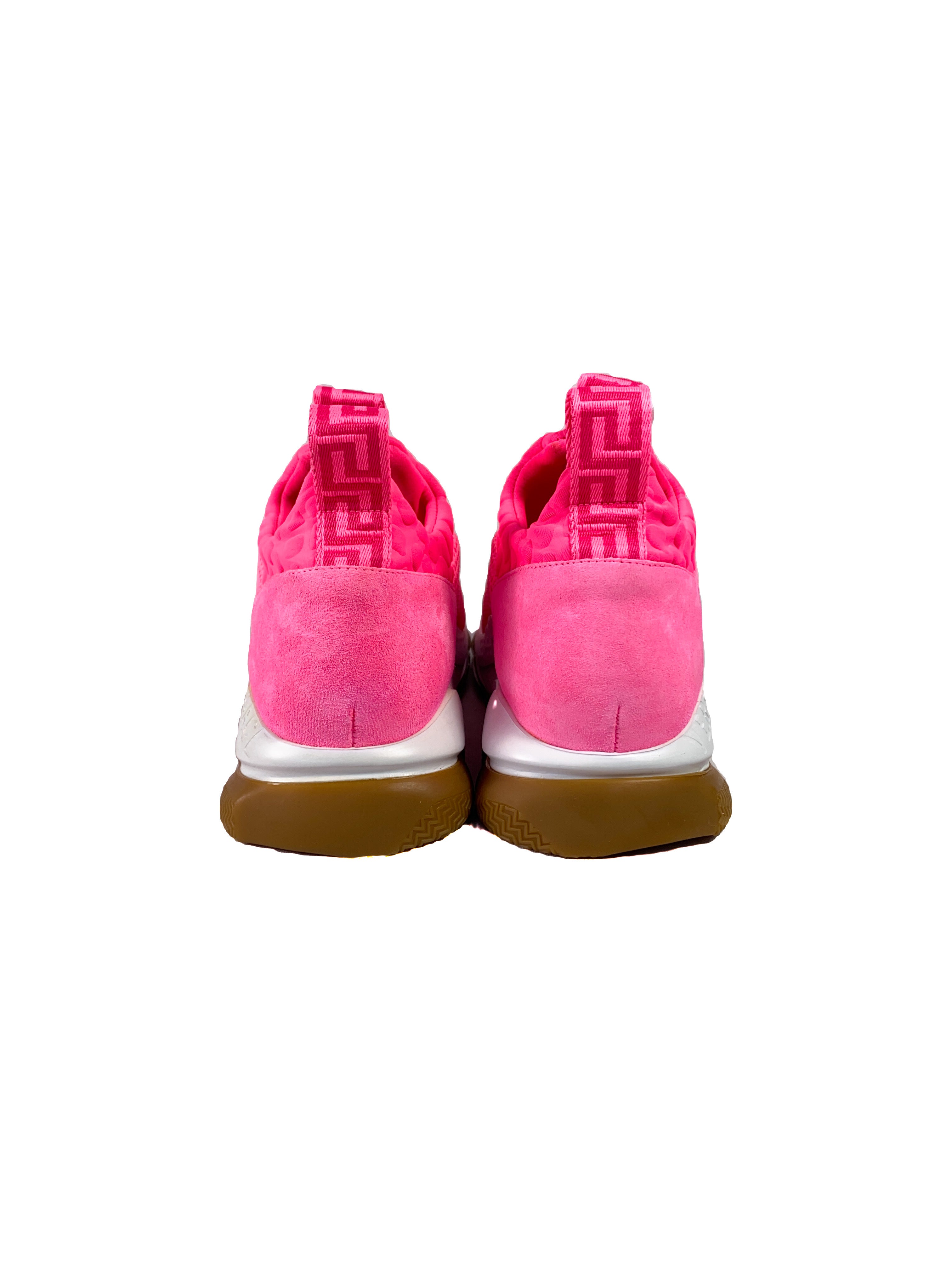 Versace neon pink chain reaction oversized sneakers size 38 NEW