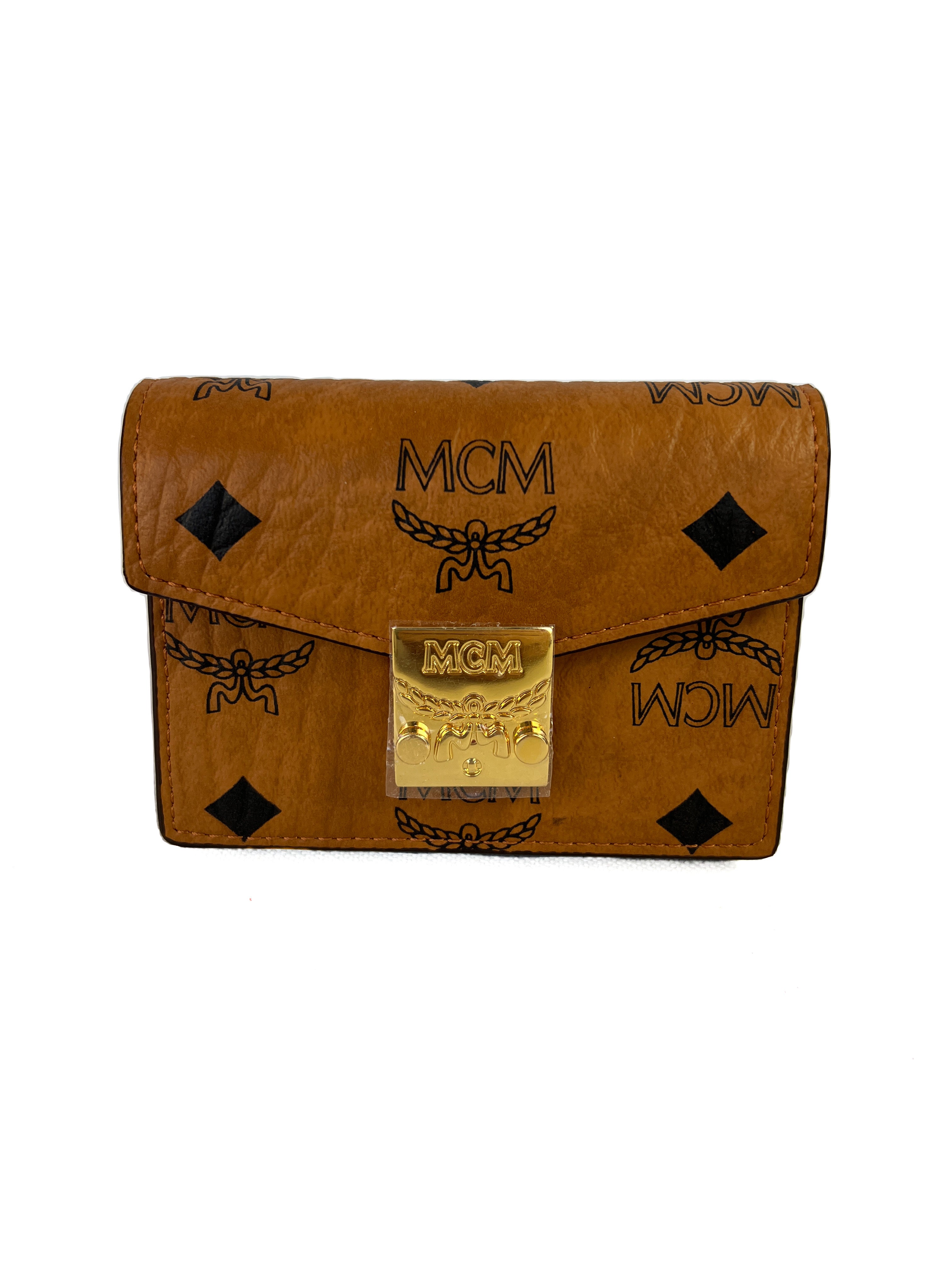 MCM brown visetos Tracy accordion card holder