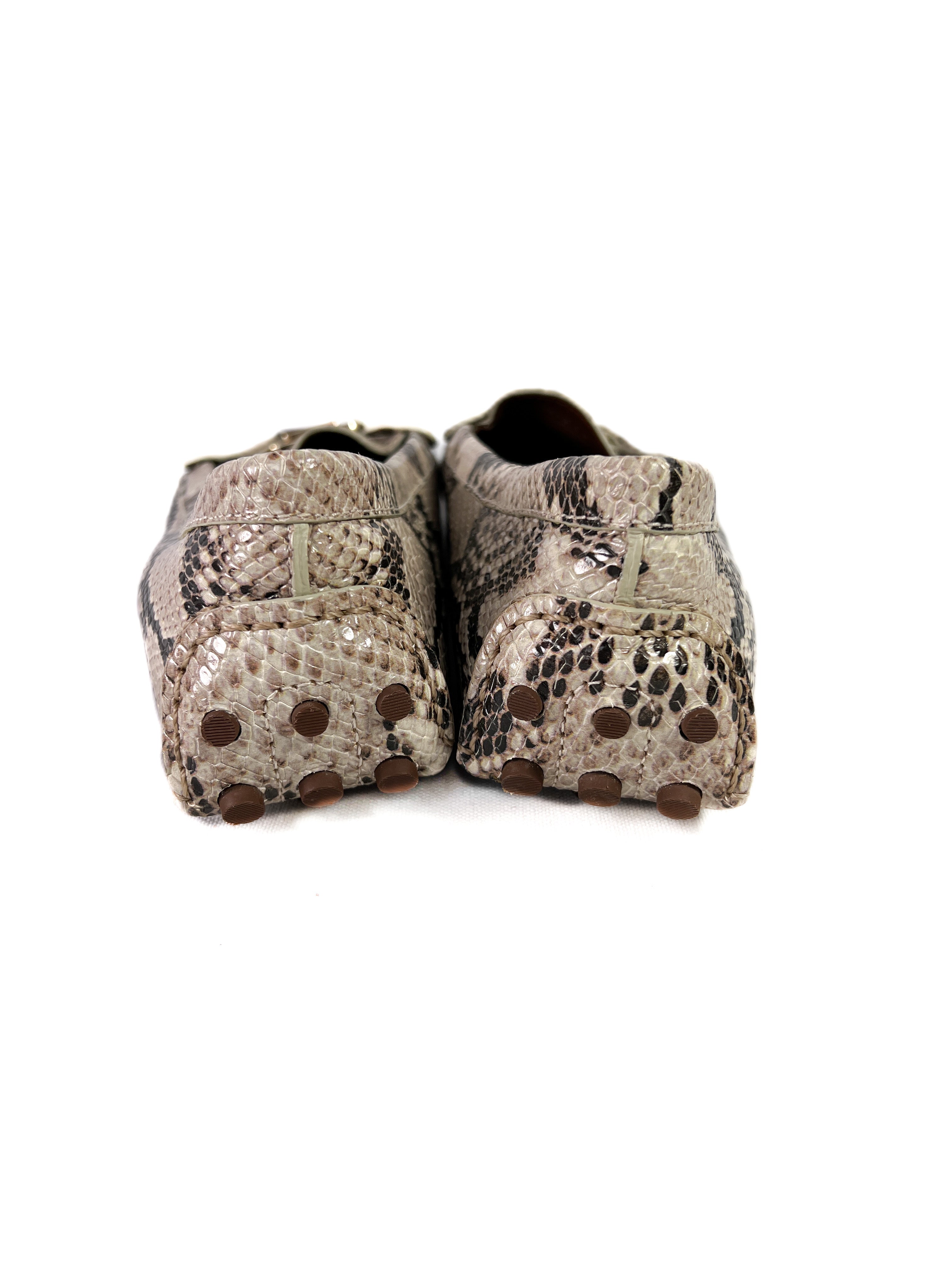 Tory Burch snake print leather loafers size 10.5 NEW **ONLINE ONLY**