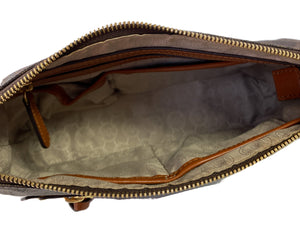 Michael Kors brown signature shoulder bag