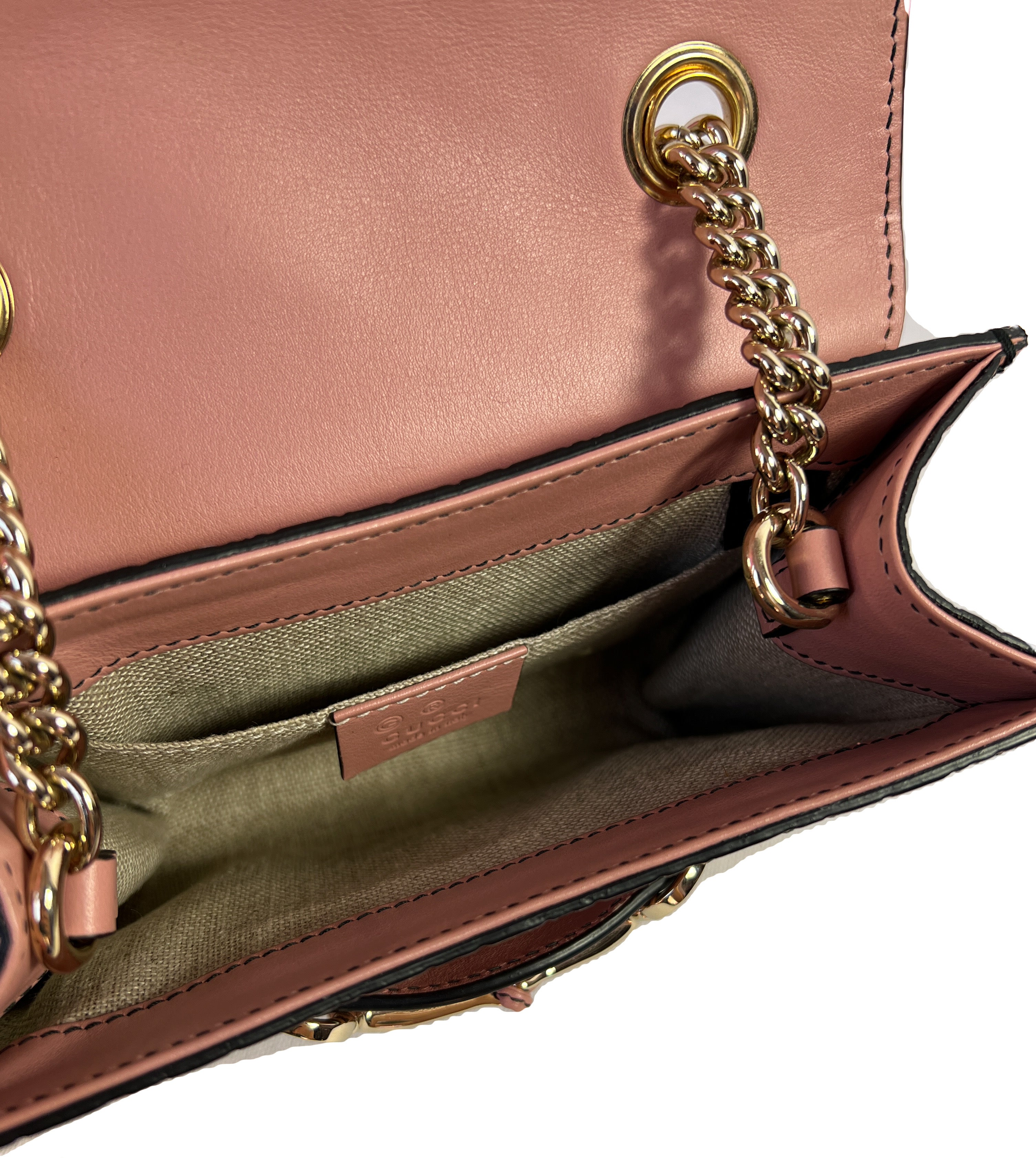 Gucci Microguccissima Mini Emily light pink leather crossbody