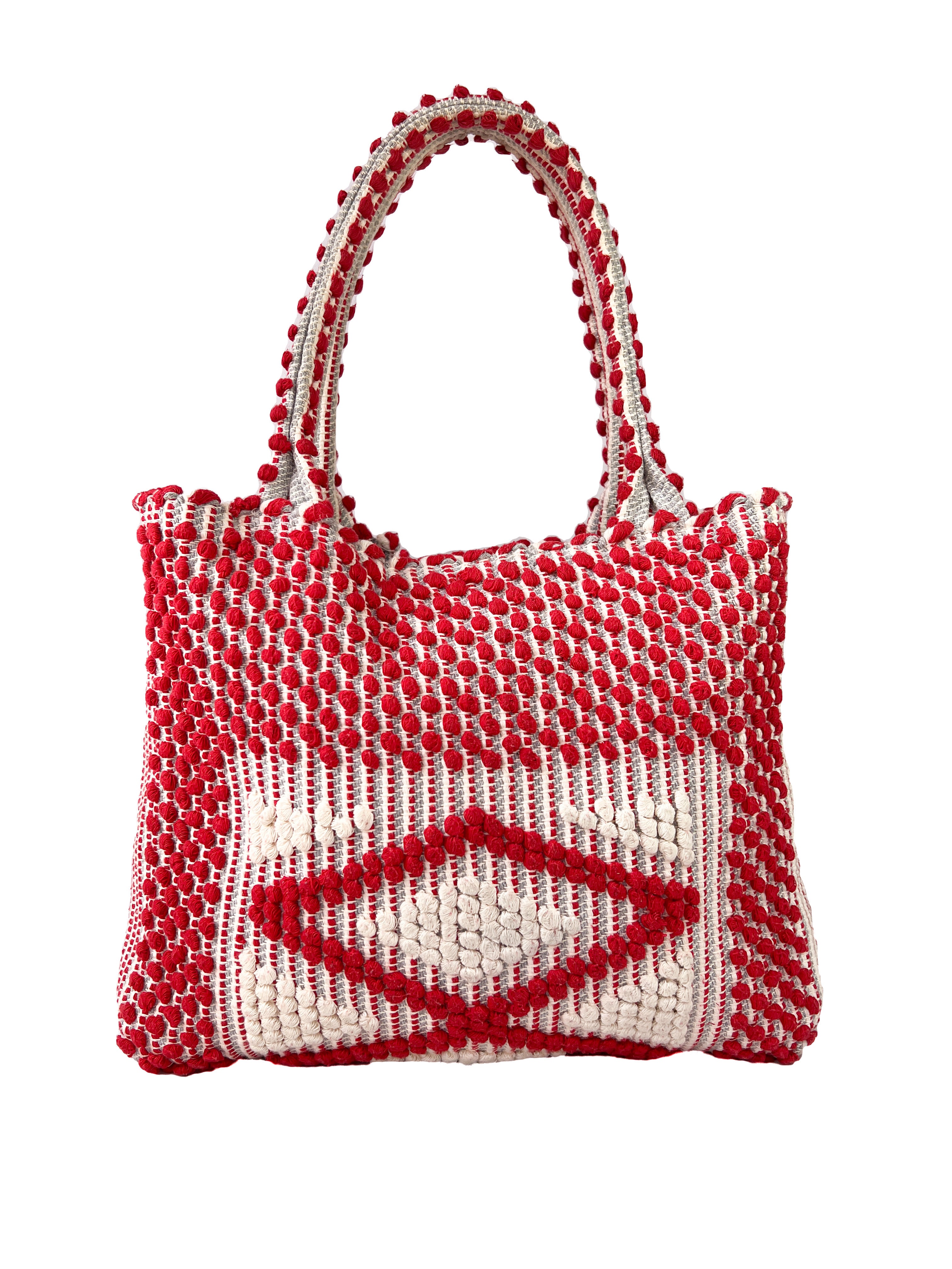 Antonello red, white, and blue tote
