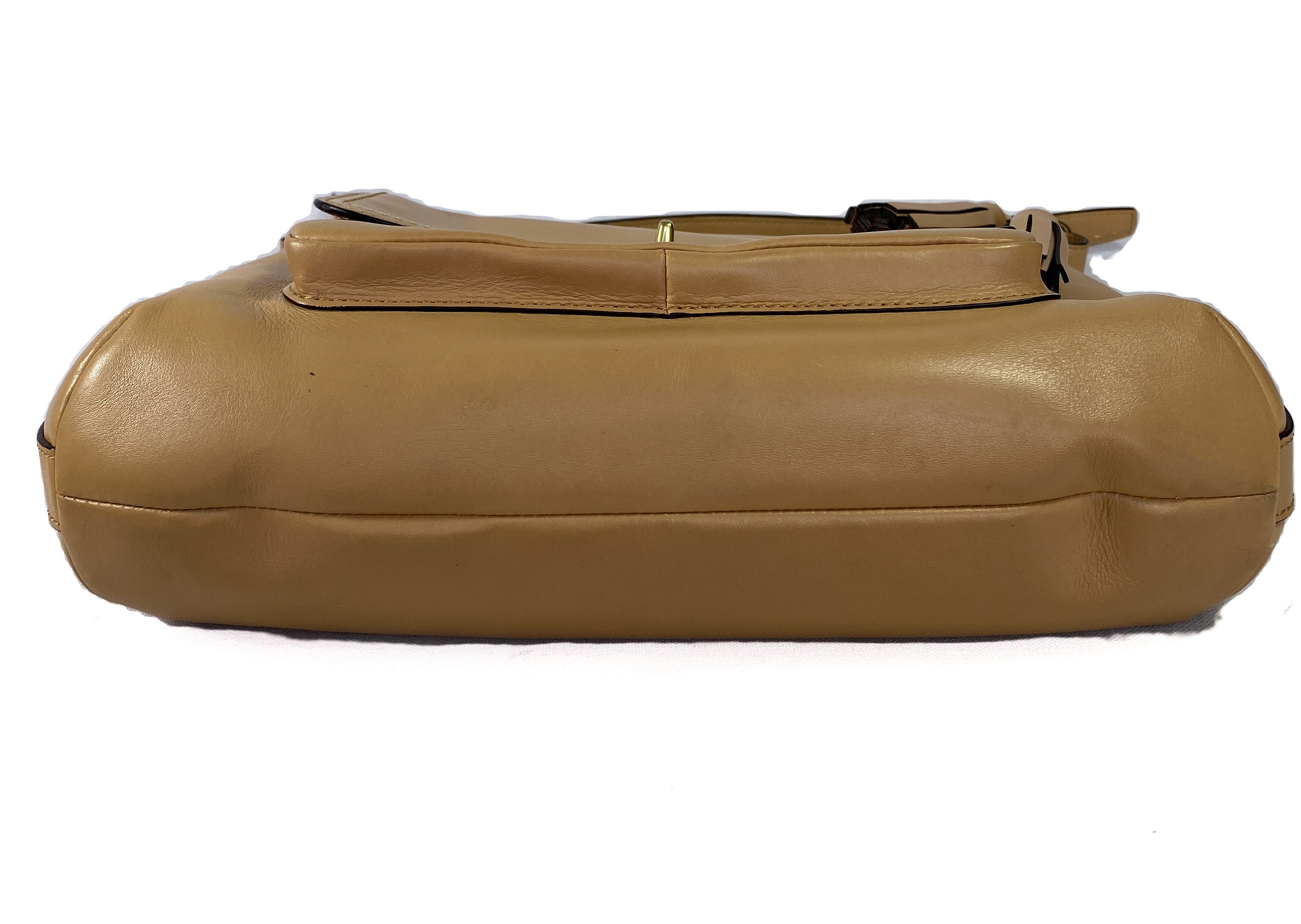 Coach tan leather convertible bag