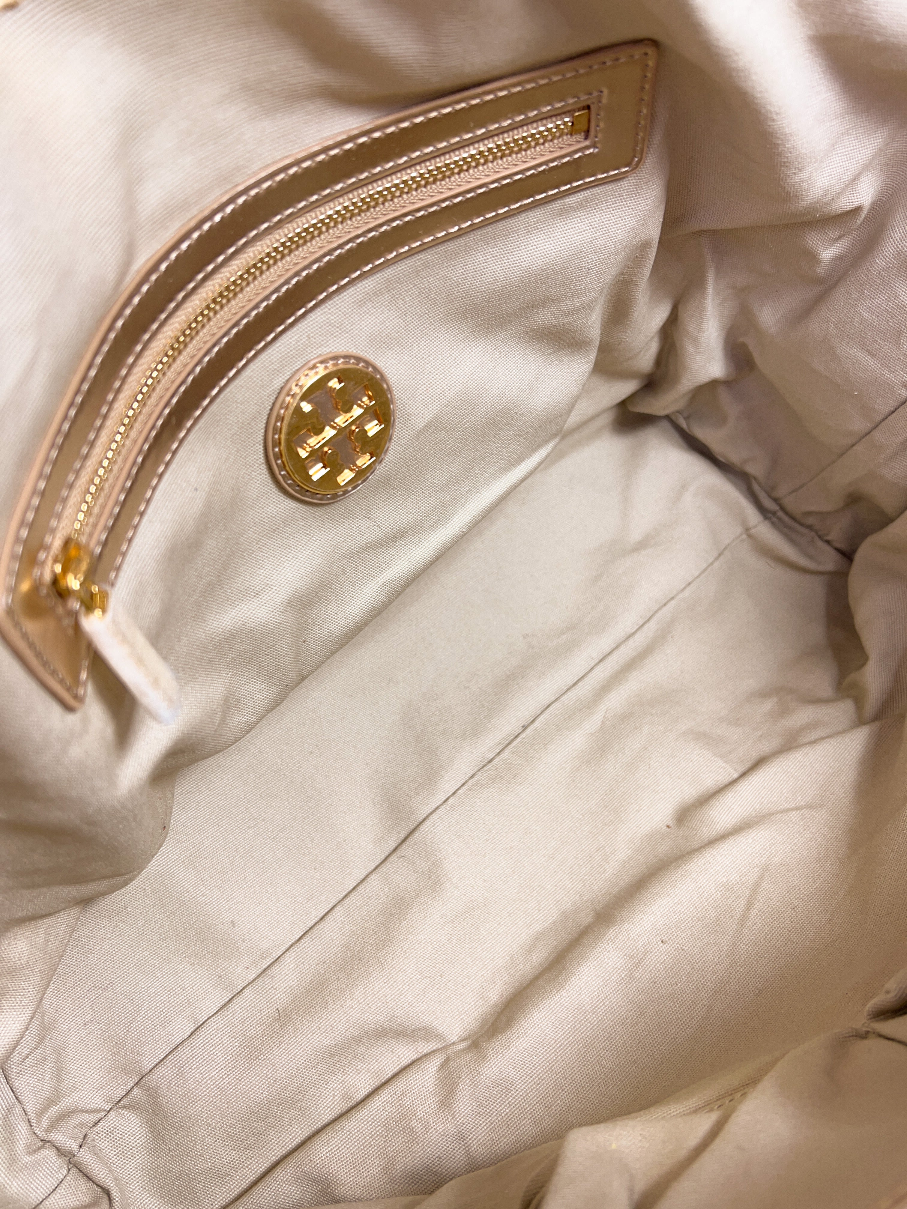 Tory Burch raffia leather tote