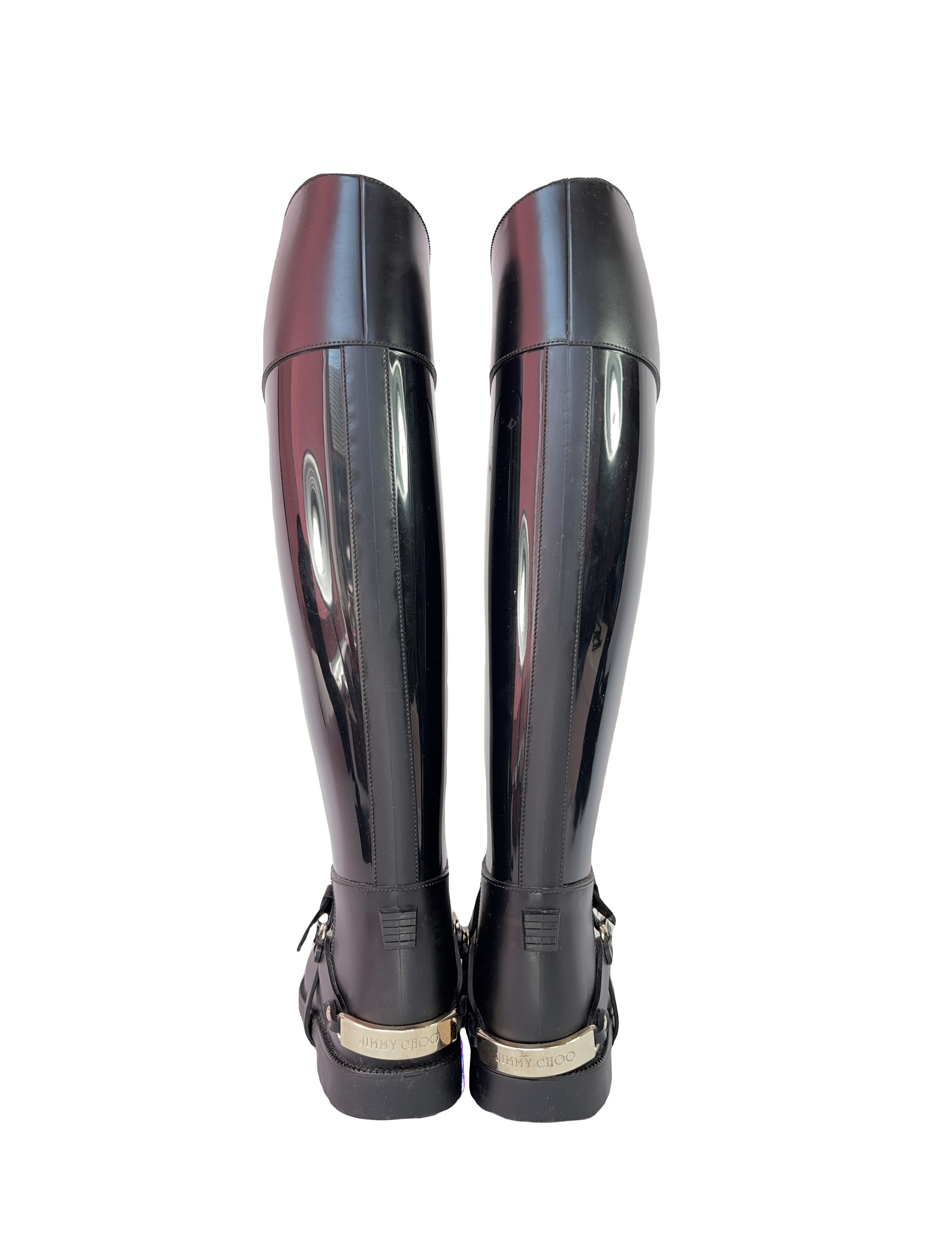 Jimmy Choo black rain boots size 37