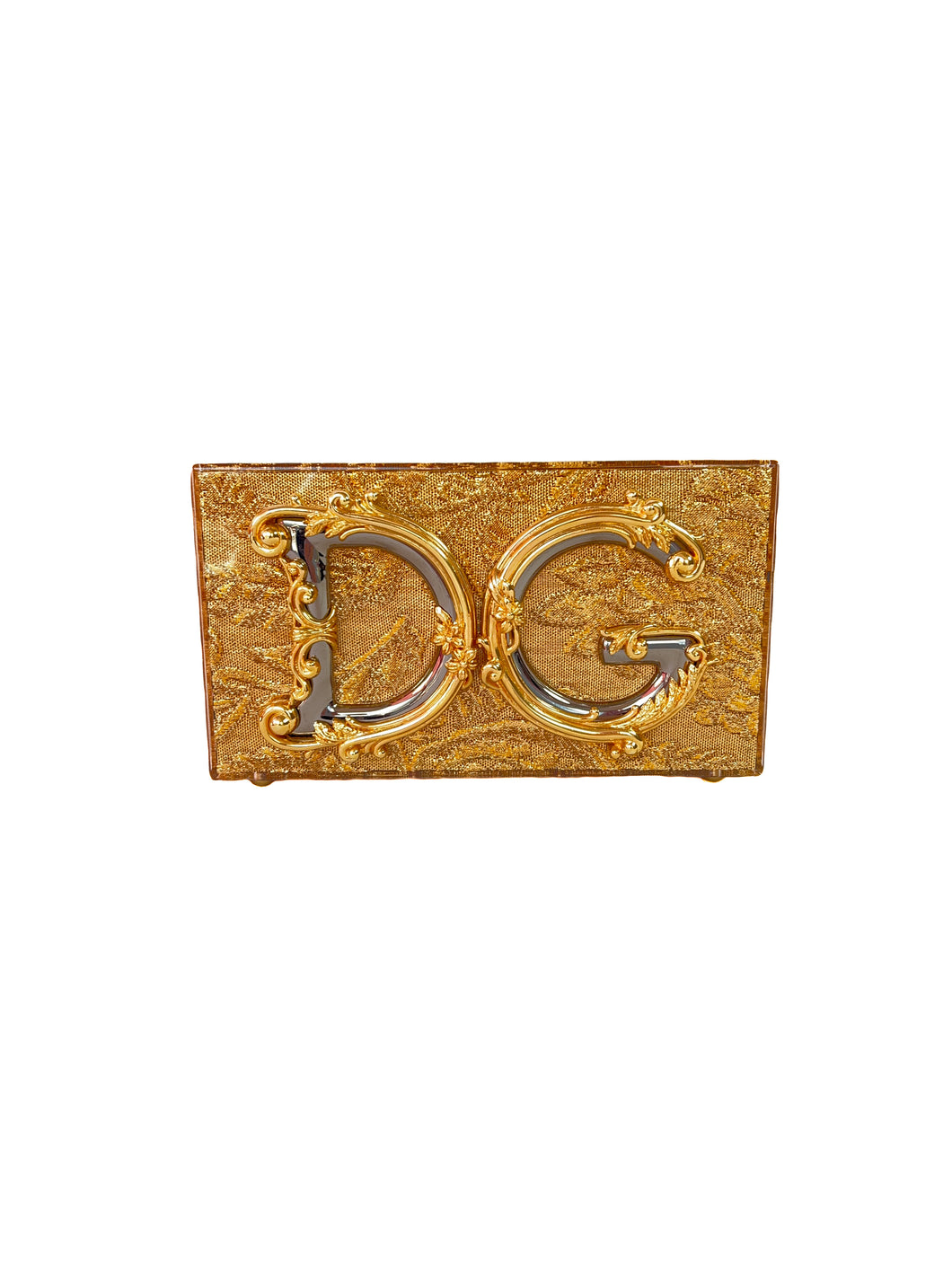 Dolce & Gabbana gold DG Girls clutch NWT