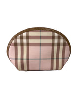 Burberry pink plaid zip pouch AS IS