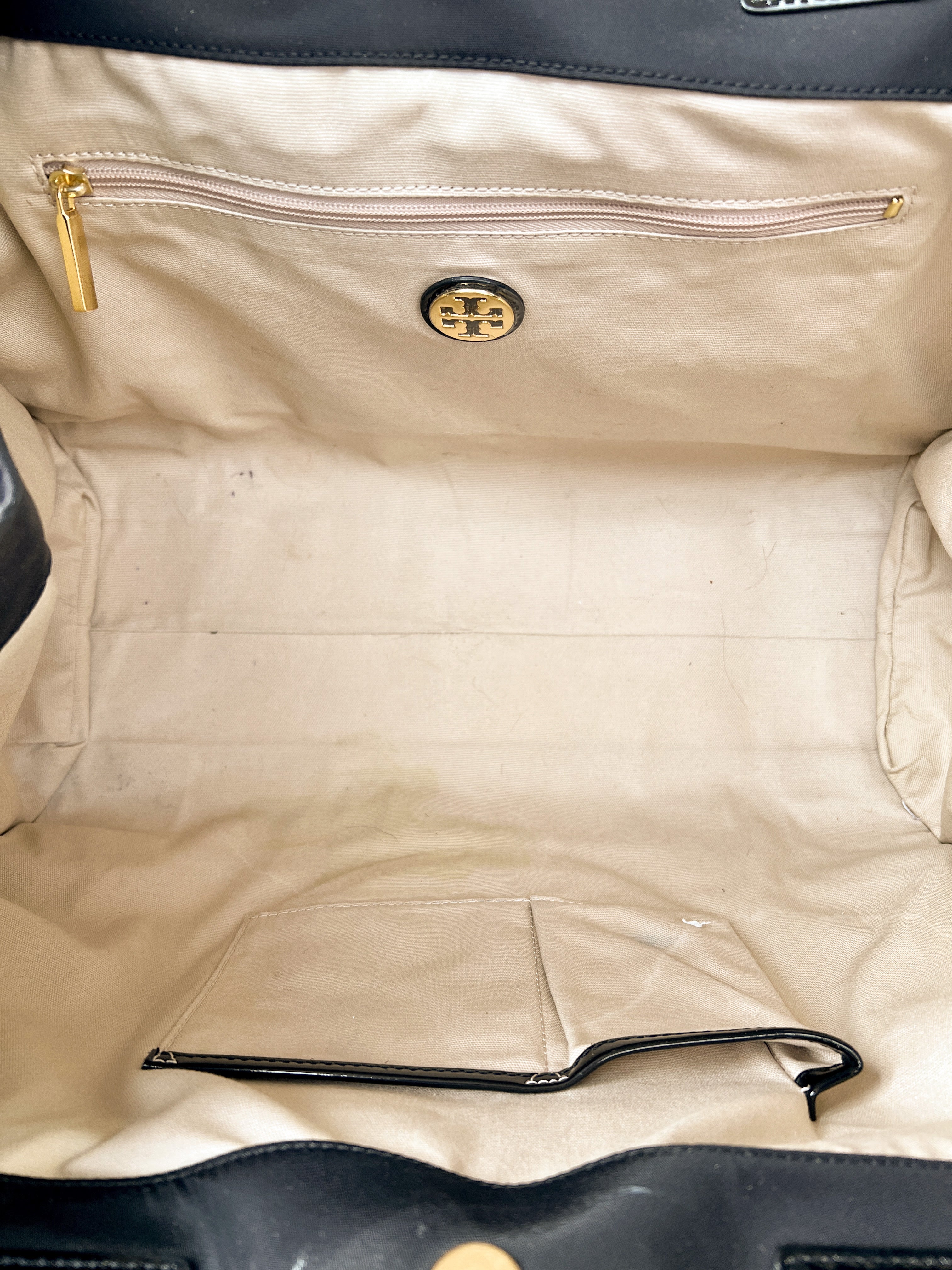 Tory Burch black large Ella tote