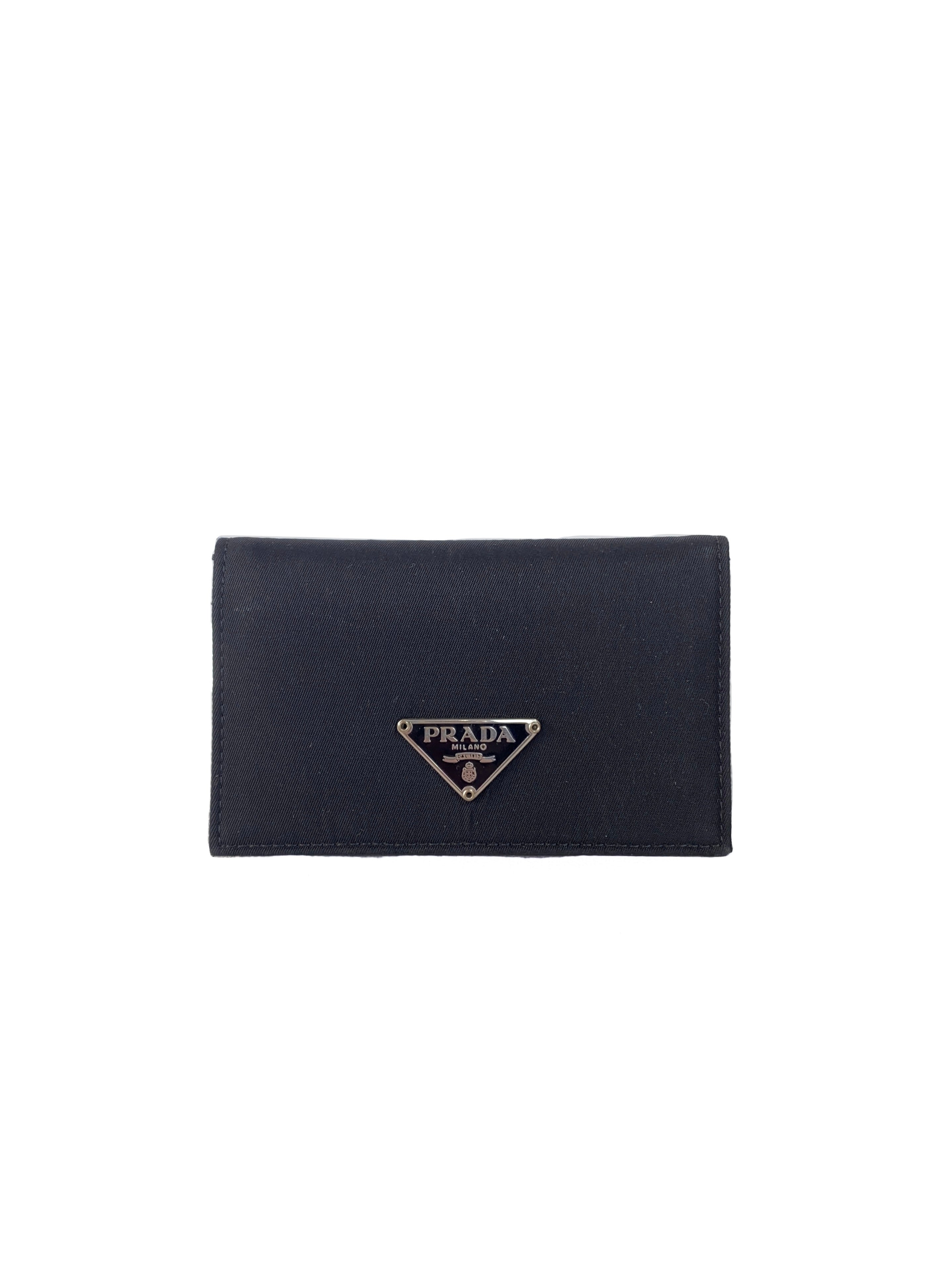 Prada black nylon cardholder