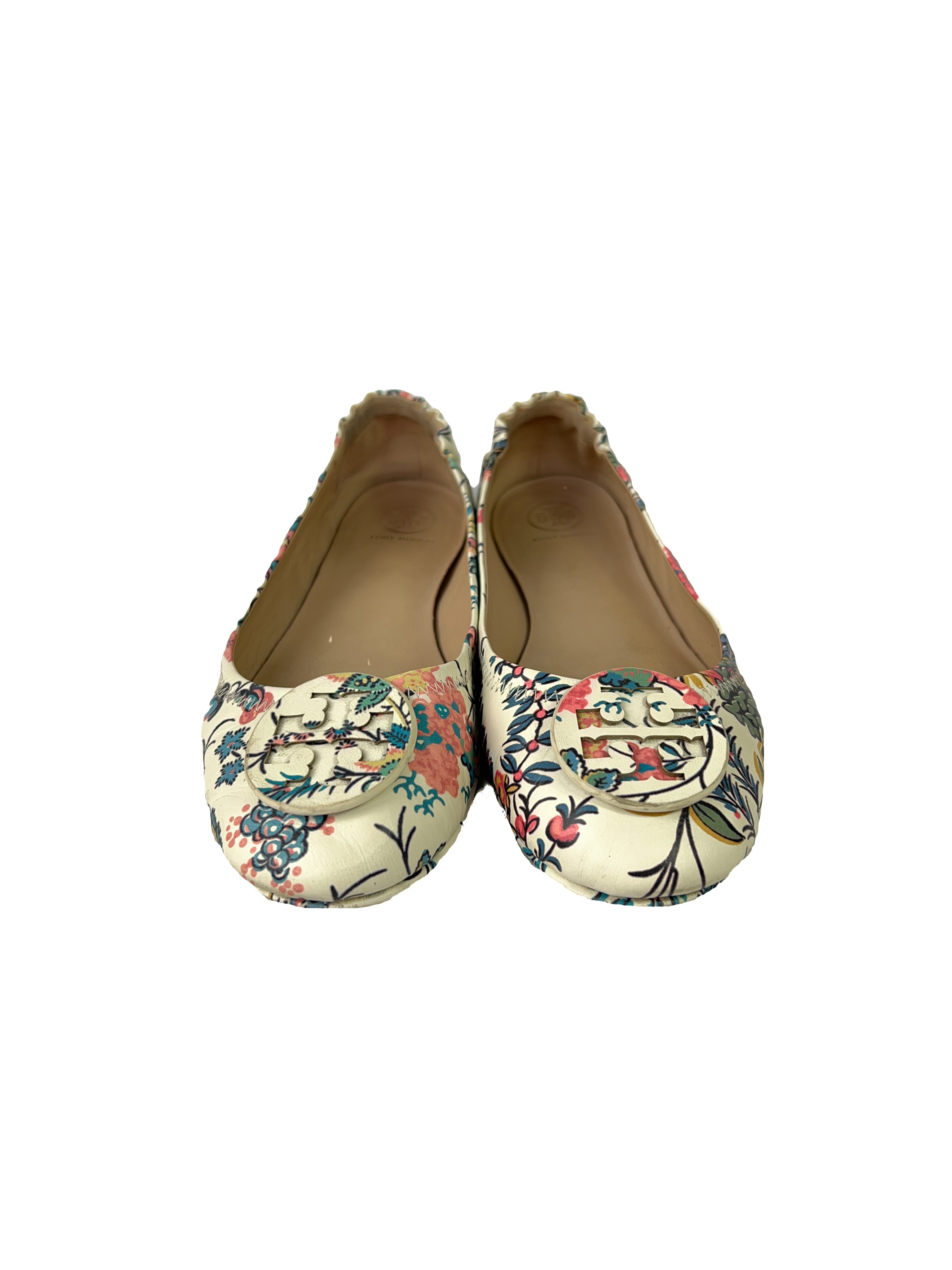 Tory Burch Gabriella floral Minnie travel flats size 8.5