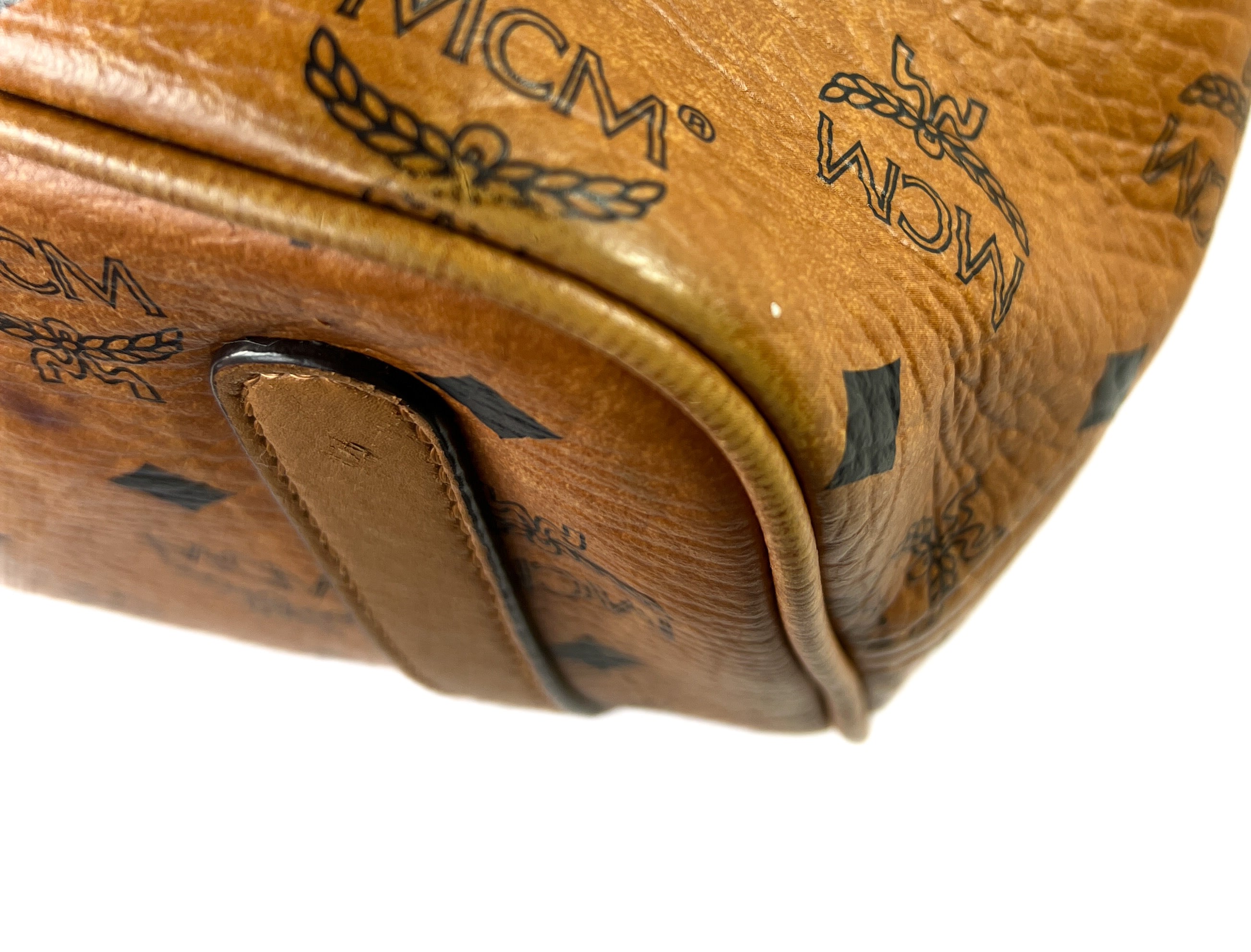 MCM Liz brown visetos reversible tote **as is**