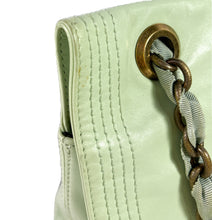 Lanvin mint green leather Happy shoulder bag