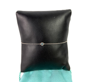 Tiffany & Co color by the yard 7" aquamarine bracelet