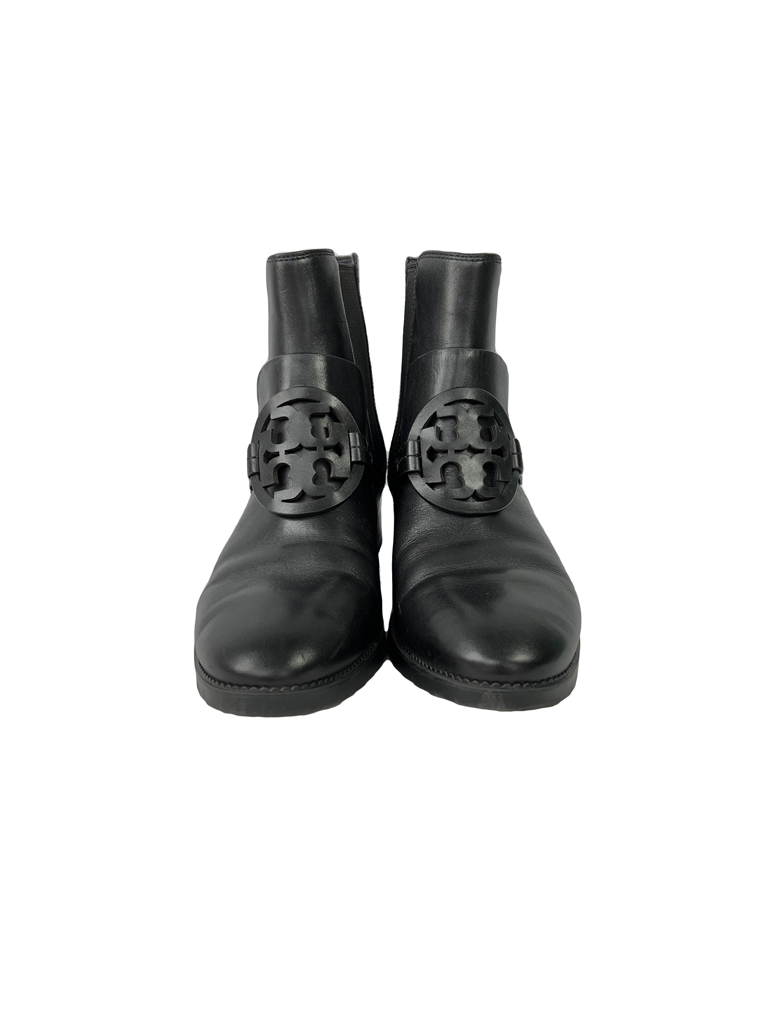 Tory Burch black leather ankle Miller 25MM booties size 9.5