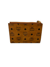 MCM brown visetos small zip pouch