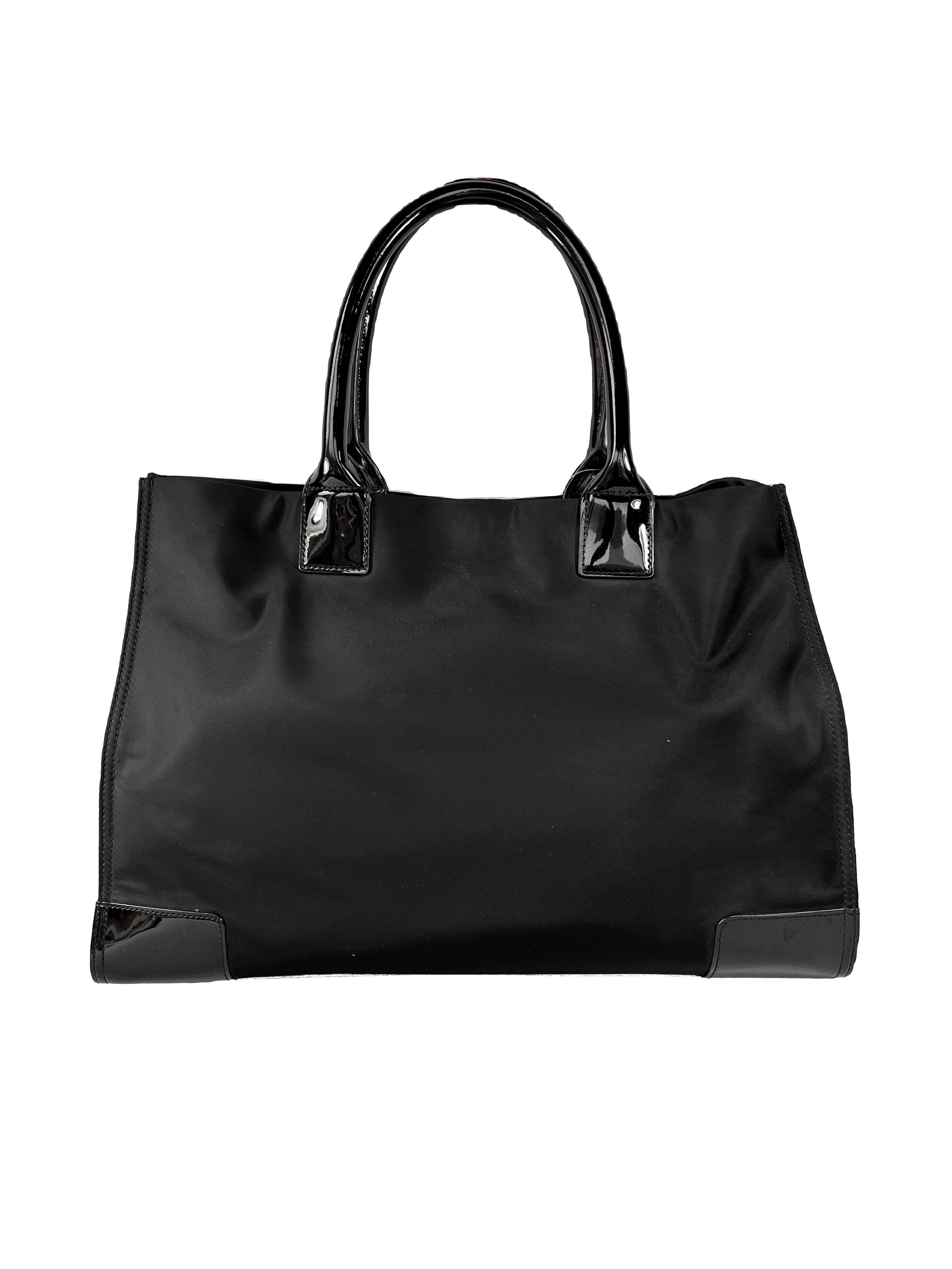 Tory Burch black large Ella tote