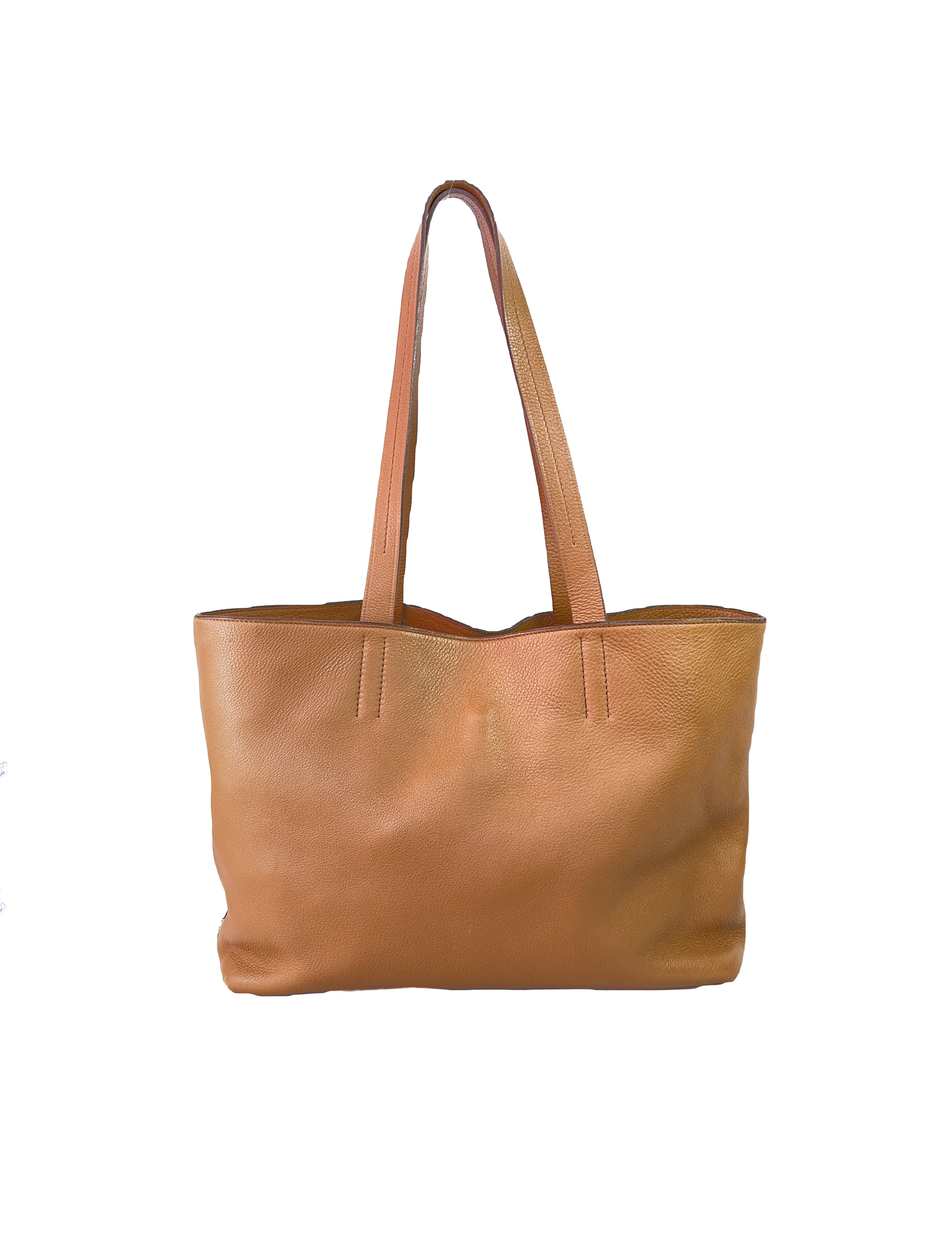 Prada brown leather slouchy tote