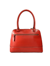 Kate Spade red orange leather domed satchel