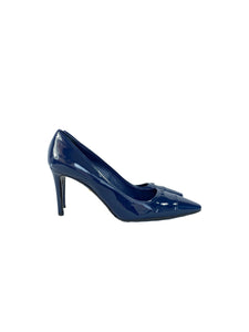 Prada navy patent leather pointed pumps size 37.5
