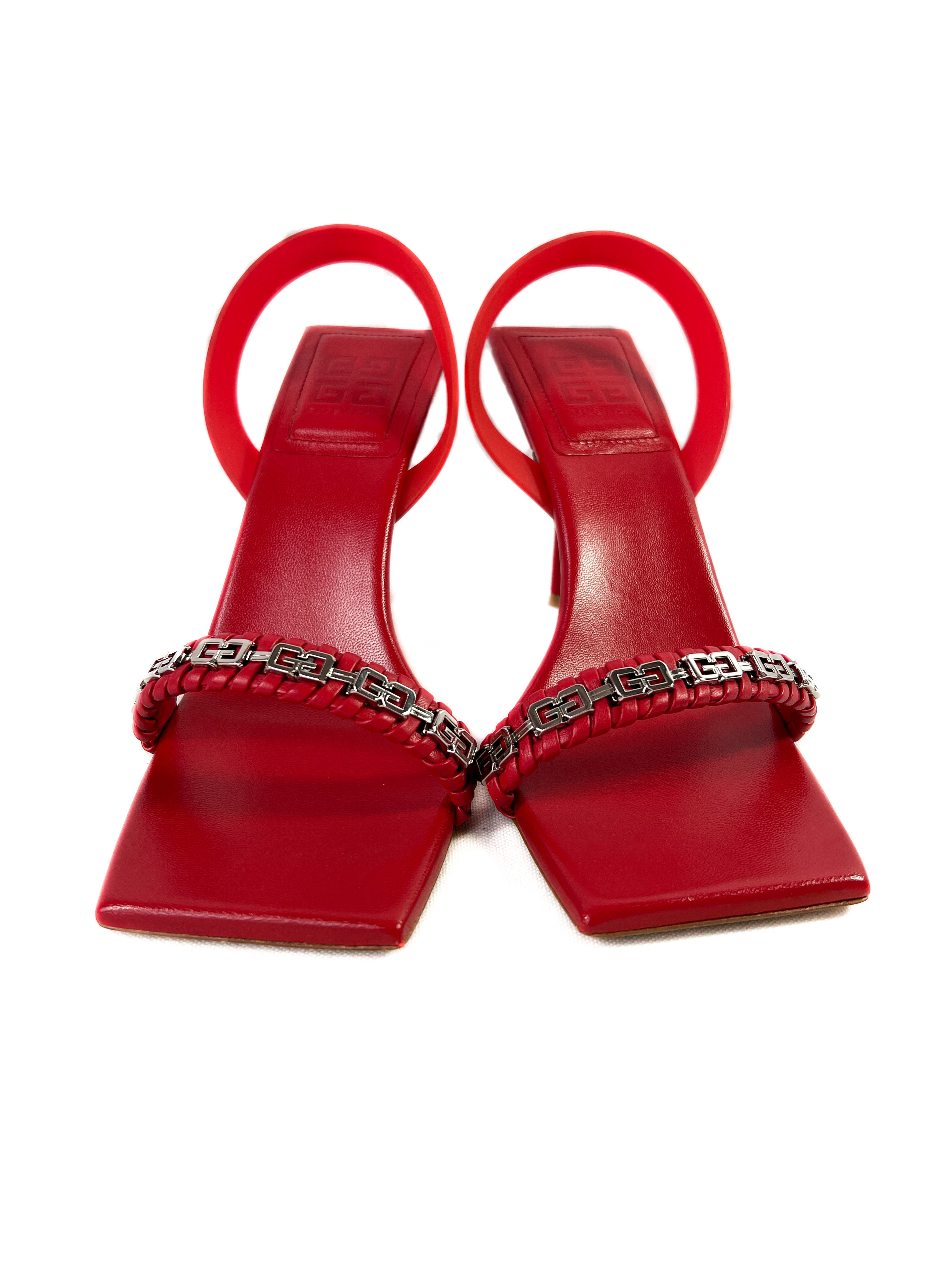 Givenchy red slingback sandals size 39