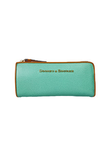 Dooney & Bourke green brown leather wallet NWT
