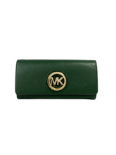 Michael Kors dark green leather wallet