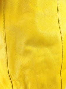 Celine yellow leather vertical Cabas tote