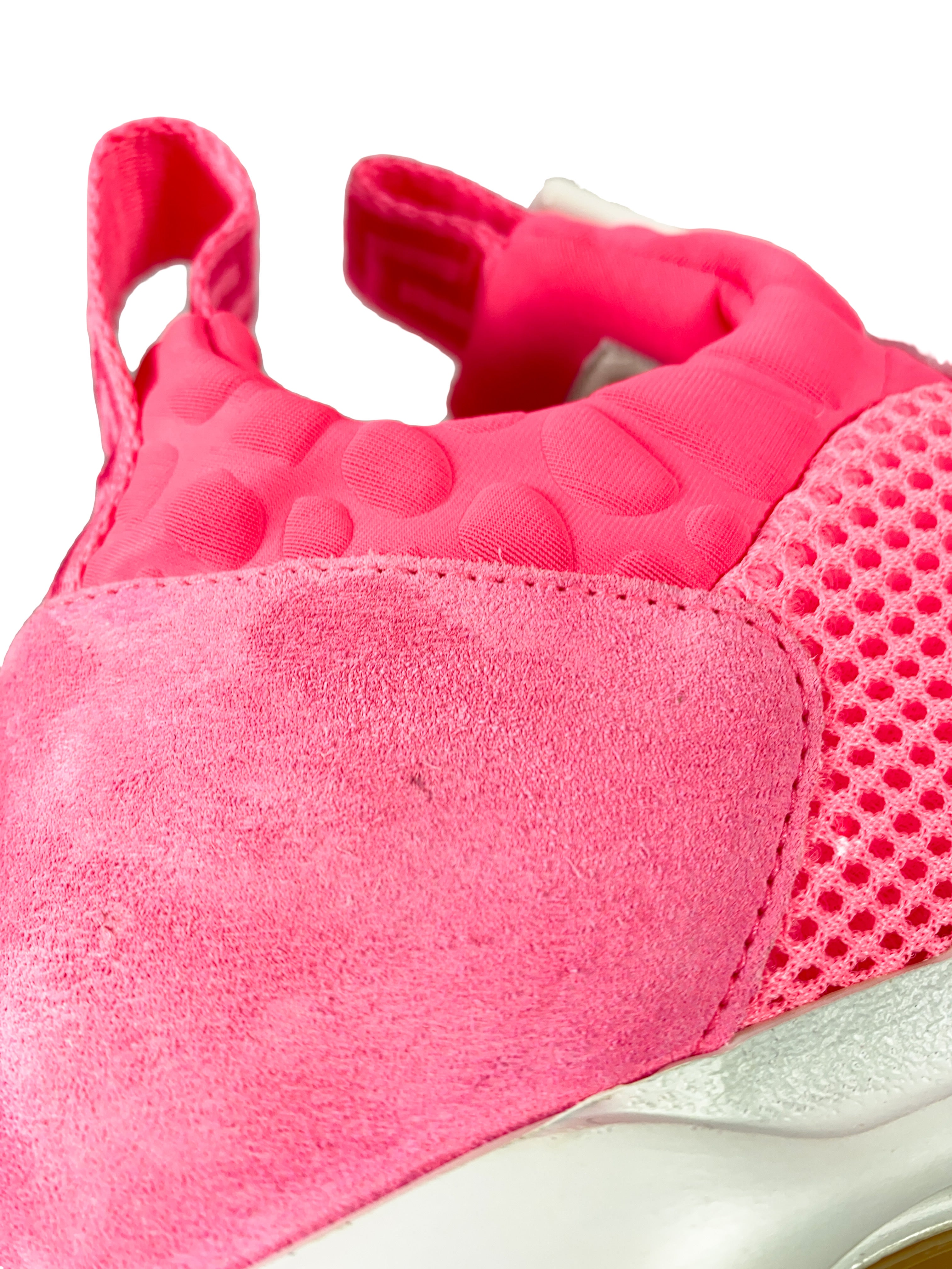 Versace neon pink chain reaction oversized sneakers size 38 NEW