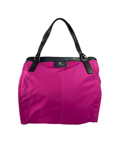 Burberry bright purple nylon tote