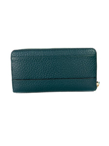 Kate Spade teal zip around leather wallet