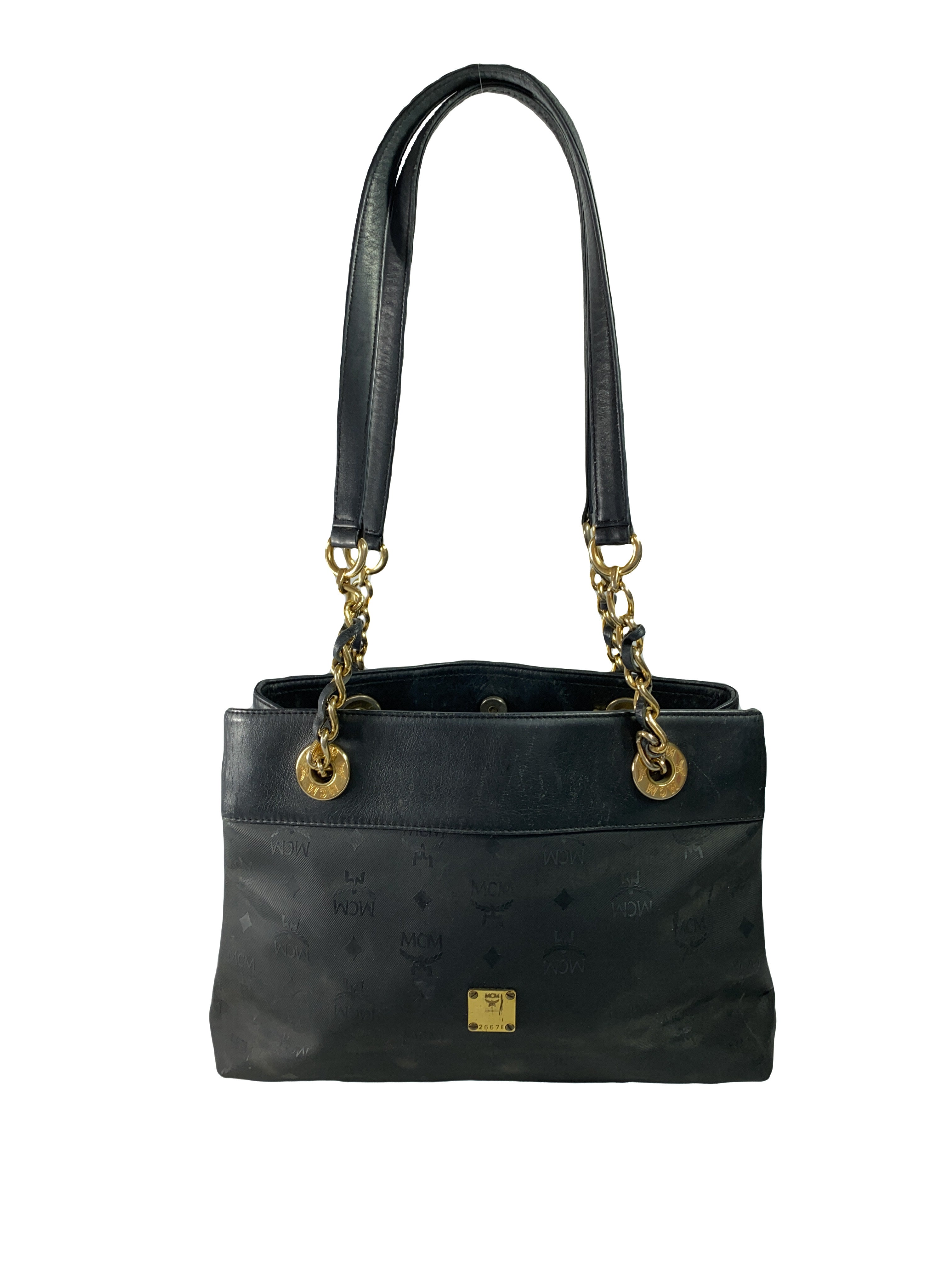 MCM black vintage shoulder bag