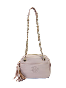 Tory Burch blush pink leather convertible bag