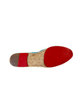 Christian Louboutin turquoise crest espadrille flats size 38
