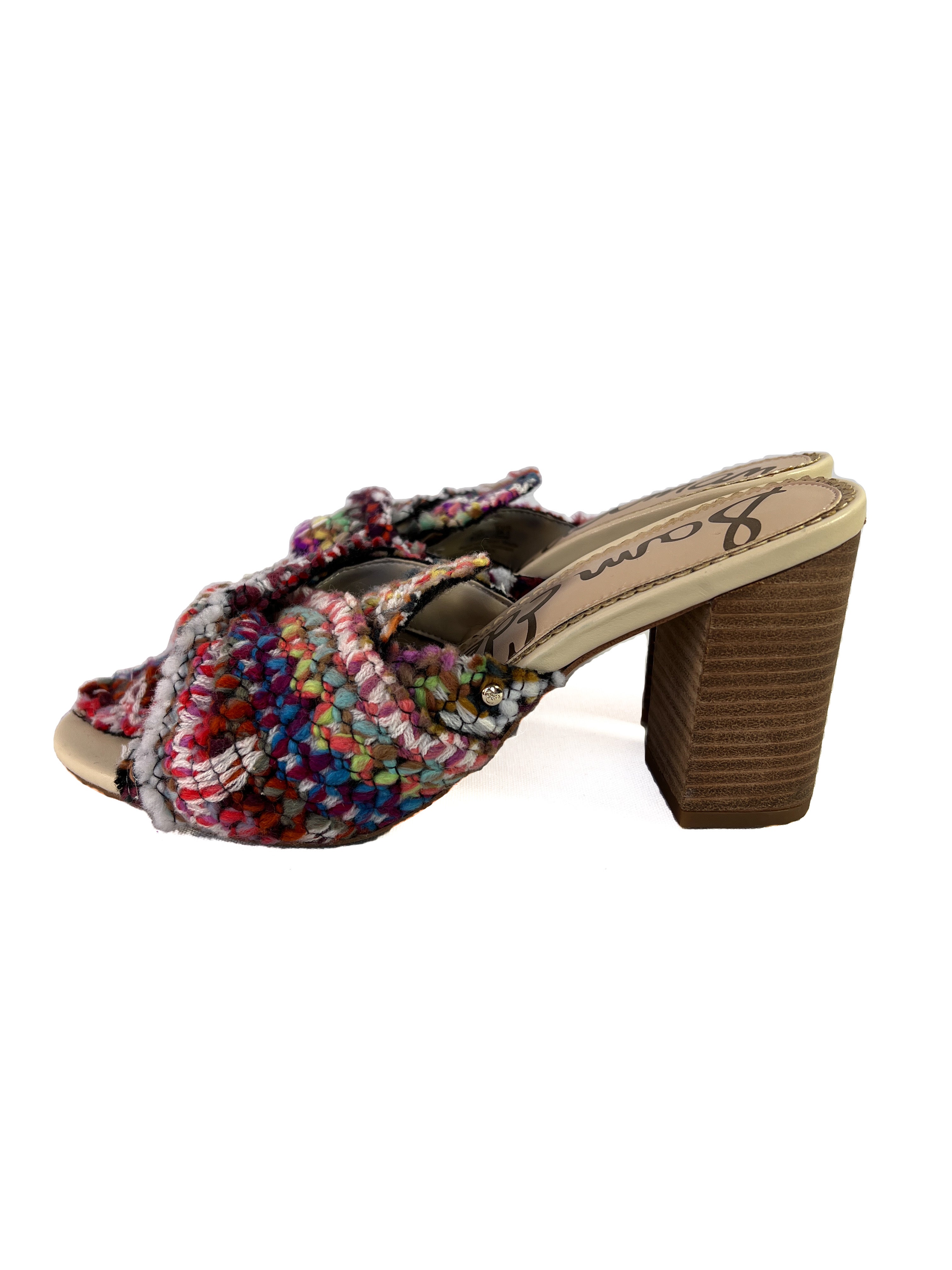 Sam Edelman Oda multi color yarn mules size 8.5