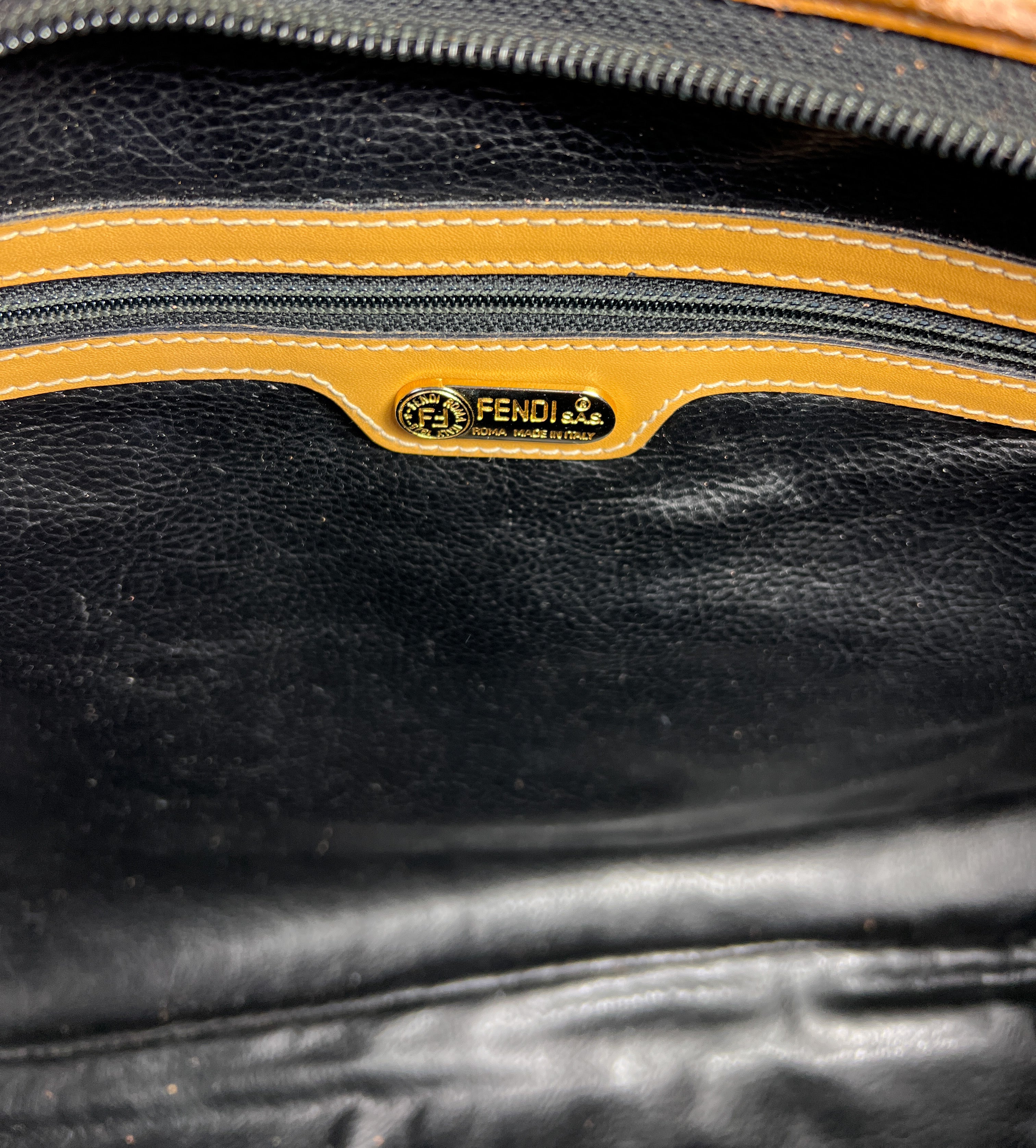 Fendi vintage Penguin striped tote AS IS